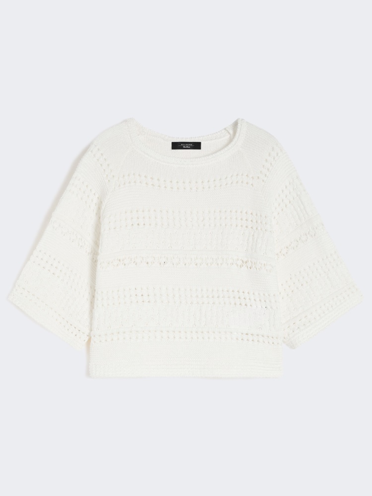 Crochet cotton sweater - IVORY - Weekend
