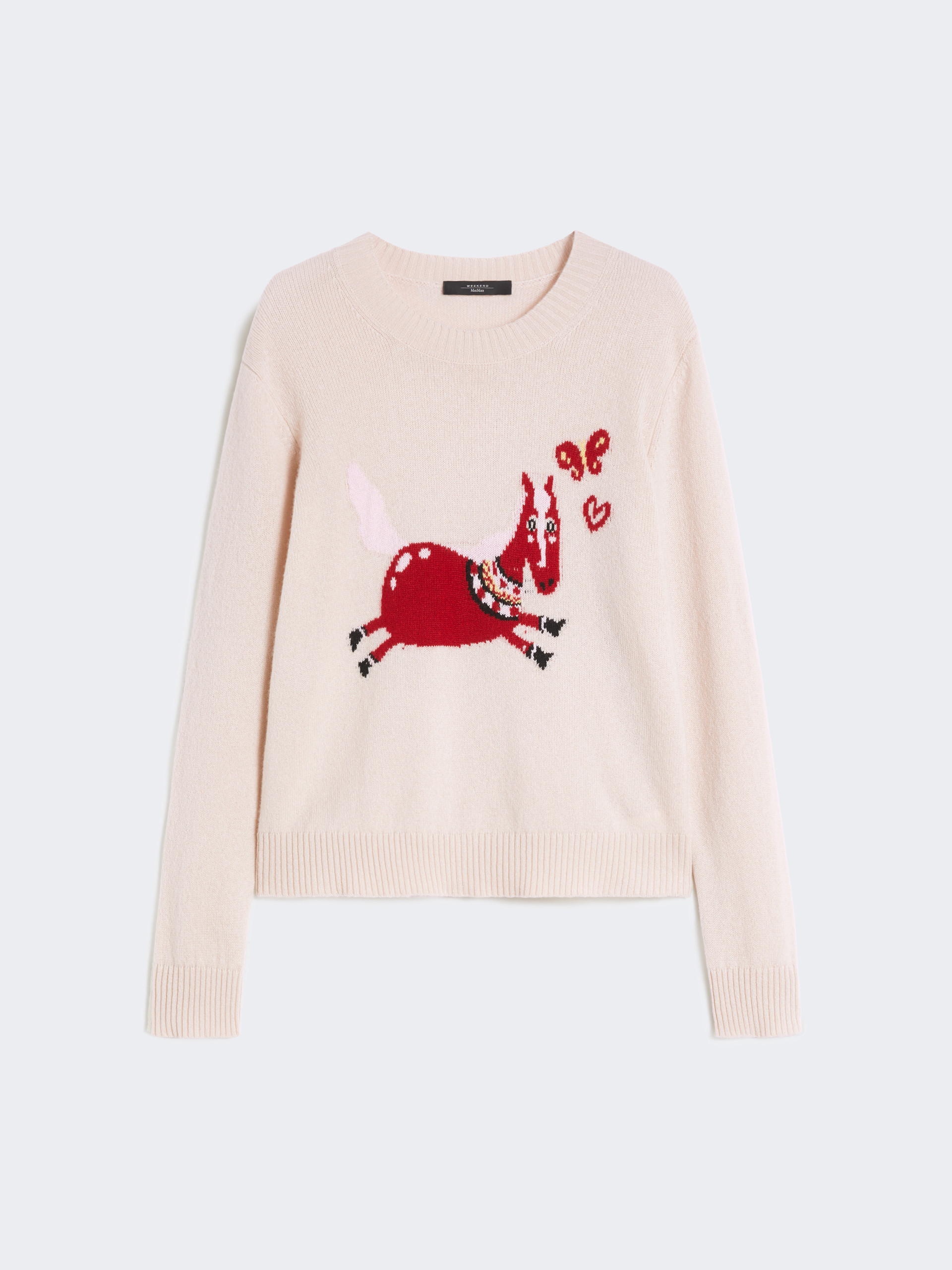Inlay-detail cashmere sweater - SAND - Weekend Max Mara - 5
