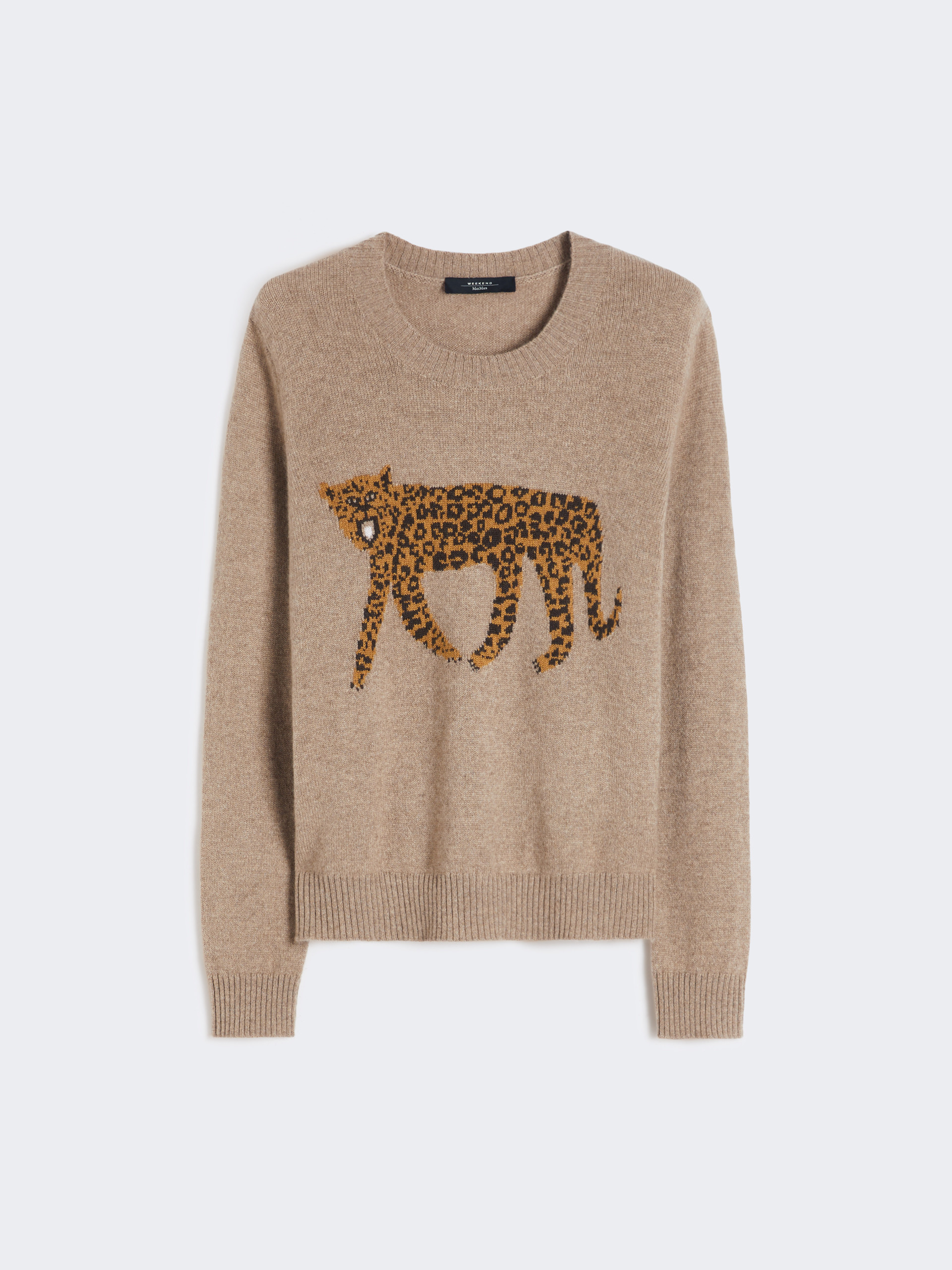 Inlay-detail cashmere sweater, turtledove | Weekend Max Mara