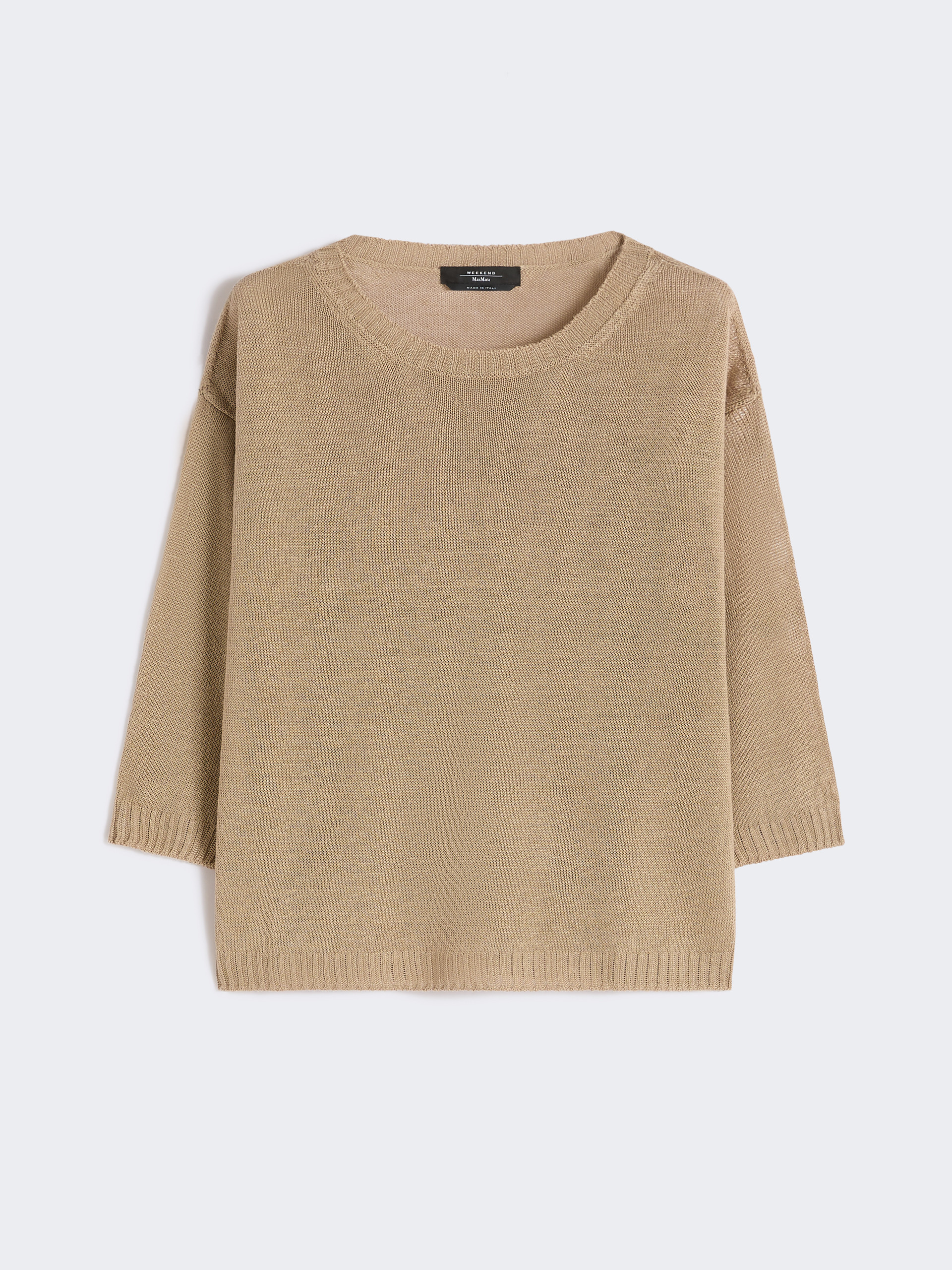 Linen yarn oversize jumper - EARTH - Weekend Max Mara - 5