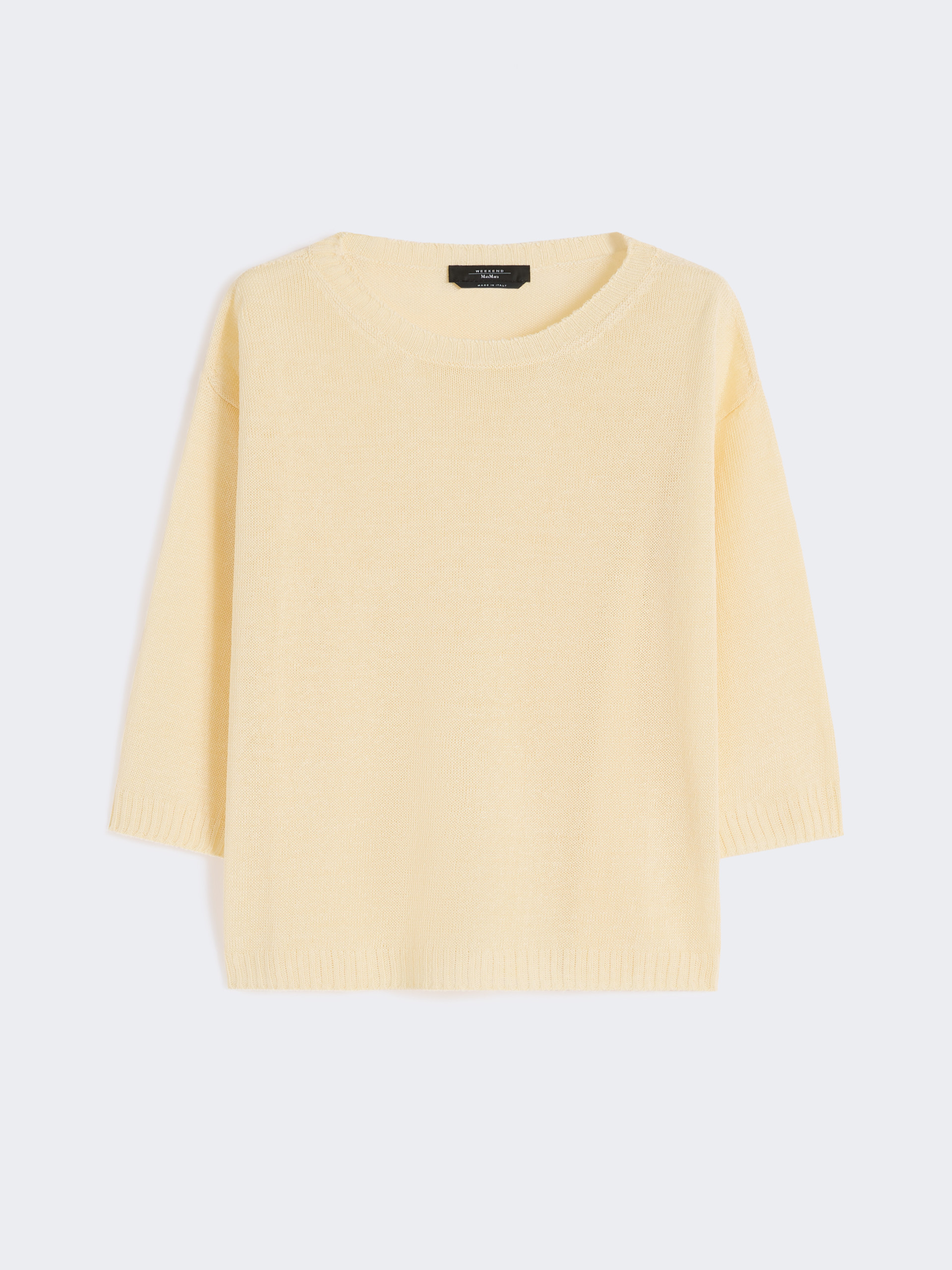 Linen yarn oversize jumper - LIGHT YELLOW - Weekend Max Mara - 5