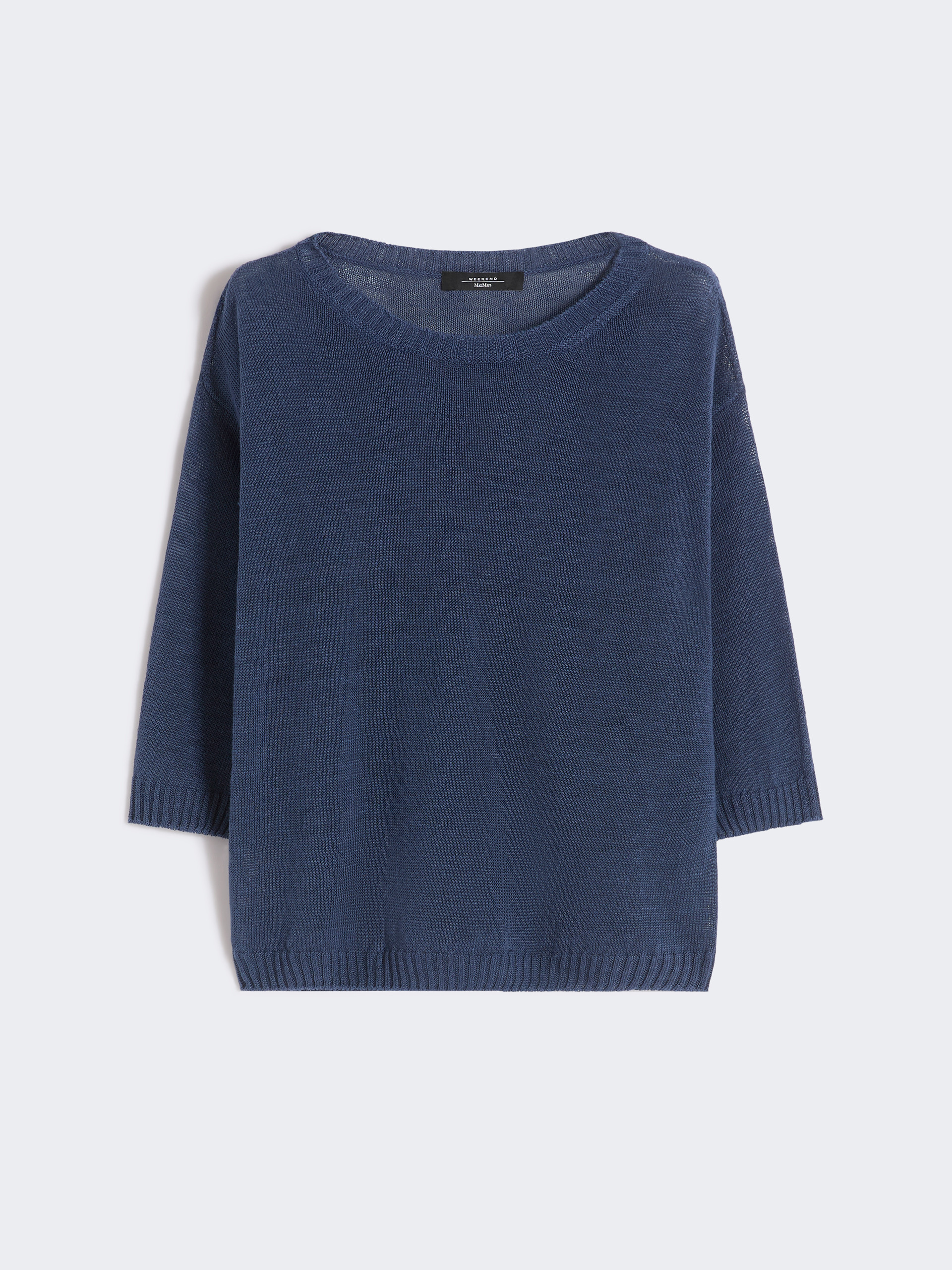 Linen yarn oversize jumper - NAVY - Weekend Max Mara - 6