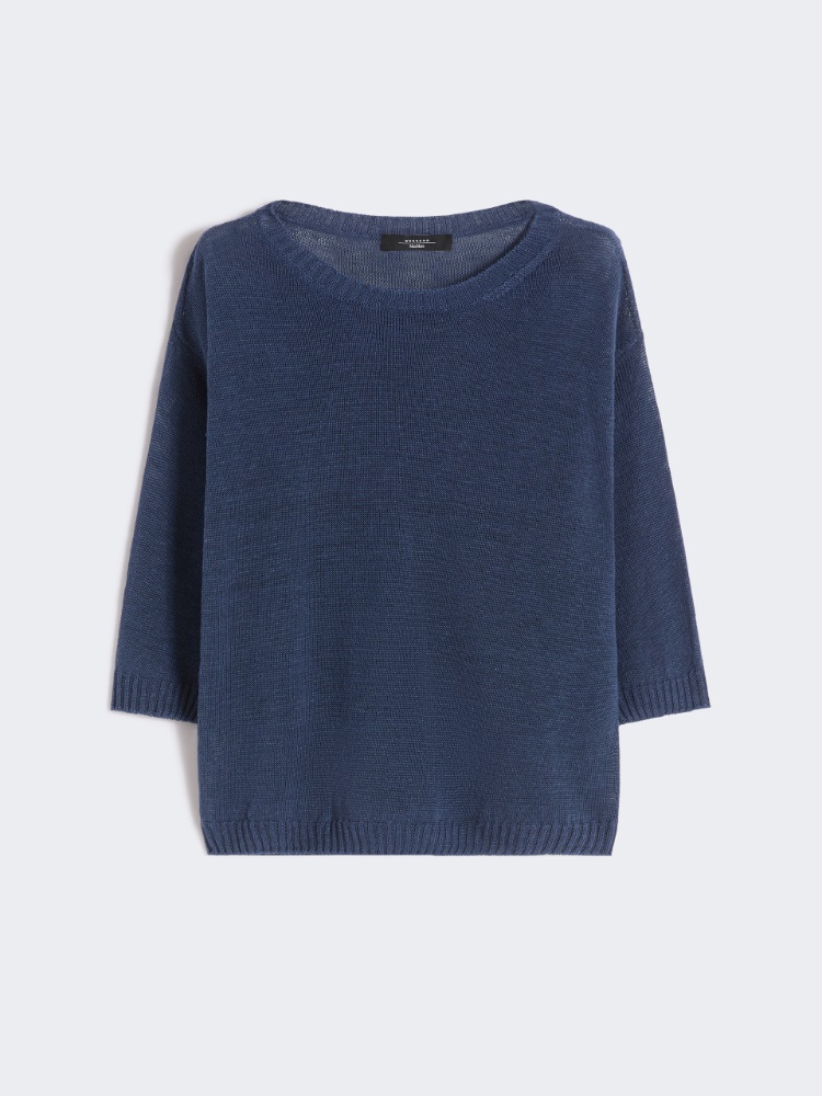 Linen yarn oversize jumper - NAVY - Weekend - 2