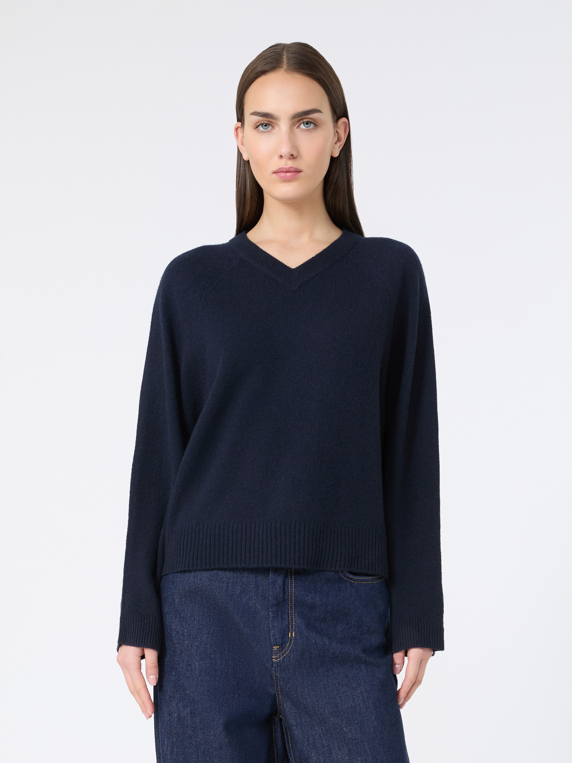 Cashmere V-neck sweater - NAVY - Weekend Max Mara - 2
