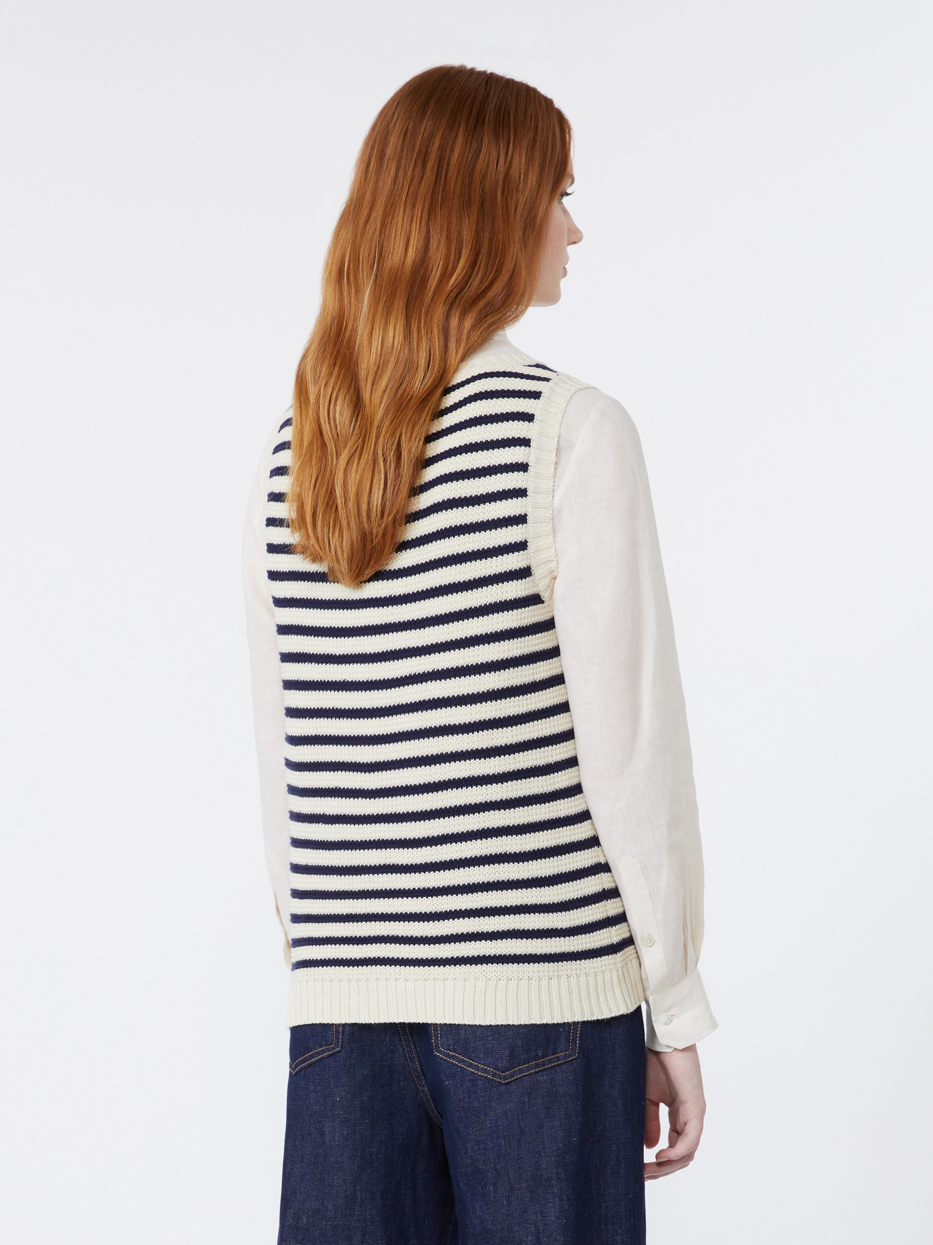 Ribbed cotton yarn jumper - NAVY - Weekend Max Mara - 3