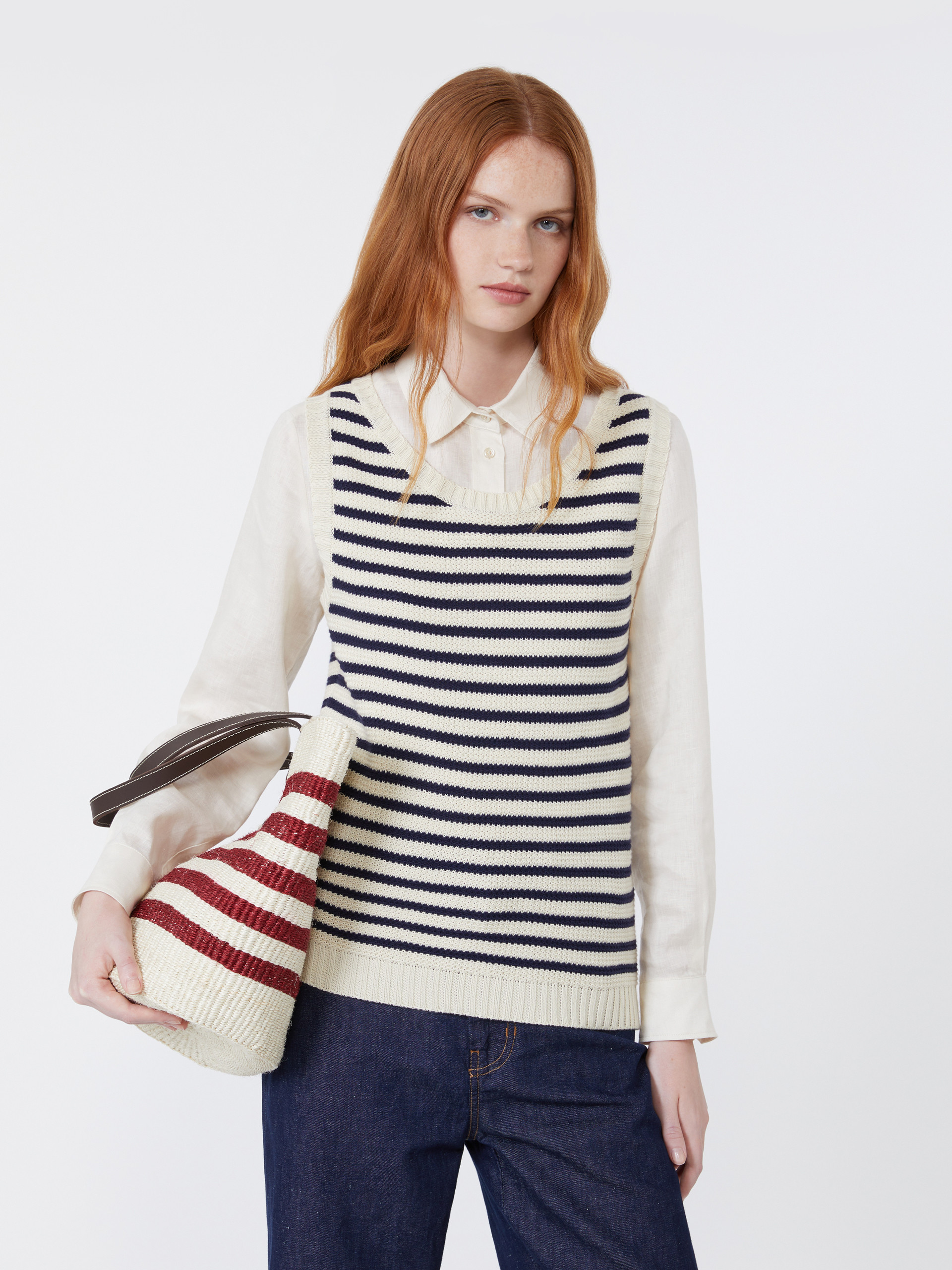 Ribbed cotton yarn jumper - NAVY - Weekend Max Mara - 4