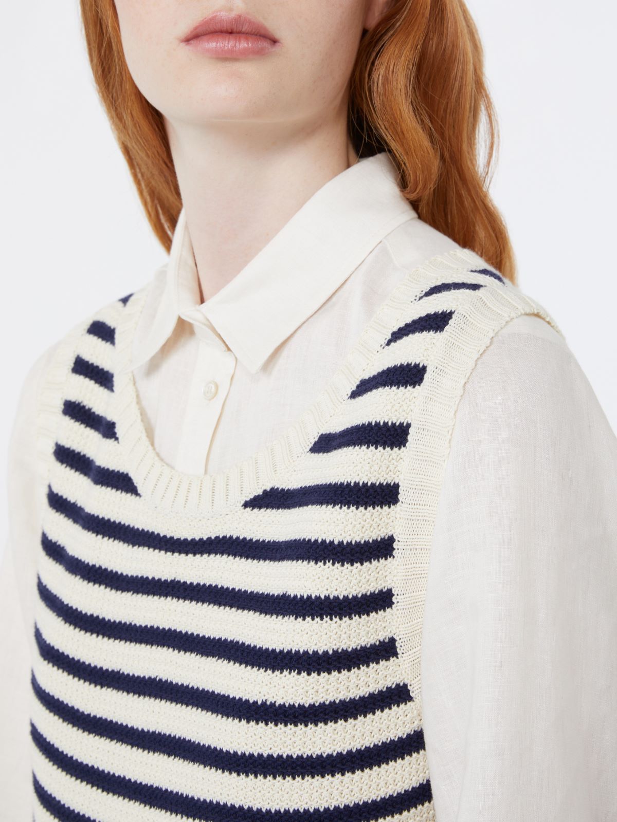 Ribbed cotton yarn jumper - NAVY - Weekend - 5
