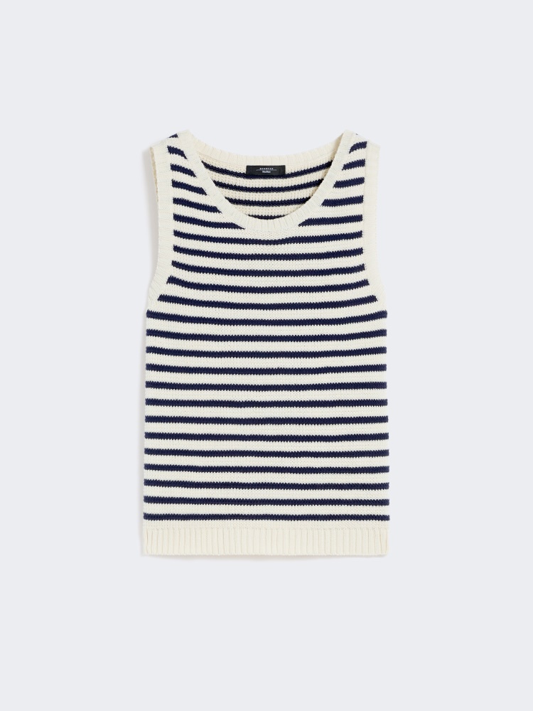 Ribbed cotton yarn jumper - NAVY - Weekend - 7