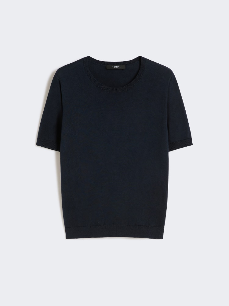 Silk and cotton jumper - NAVY - Weekend - 2