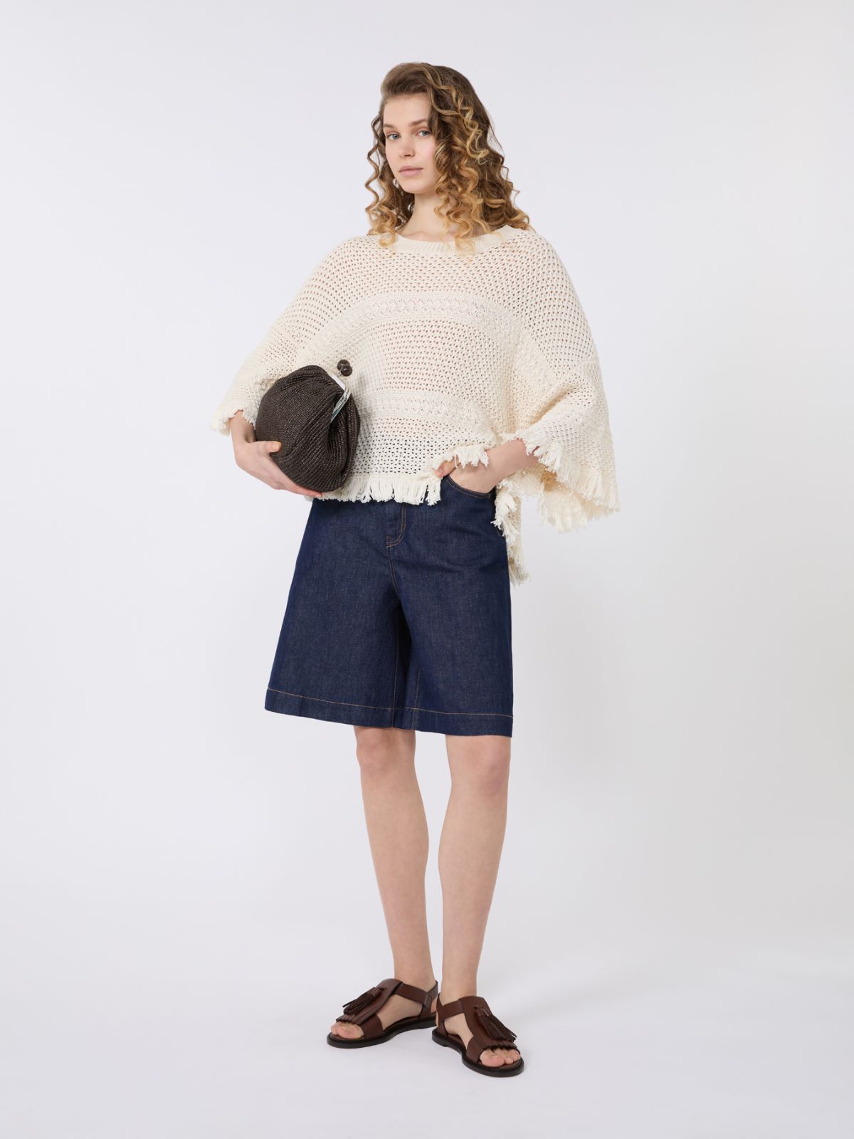 Cotton yarn oversize jumper - ECRU - Weekend