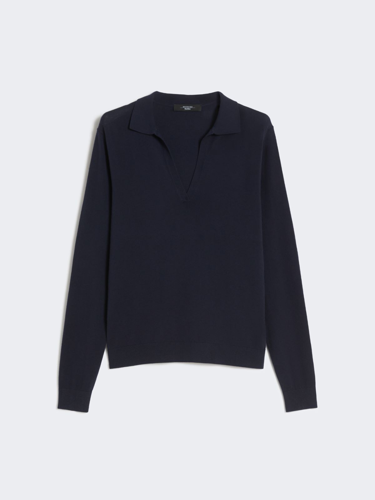 Viscose polo-neck sweater - NAVY - Weekend - 5