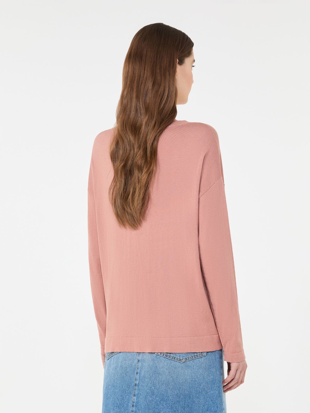 Silk and cotton yarn sweater - PINK - Weekend - 3