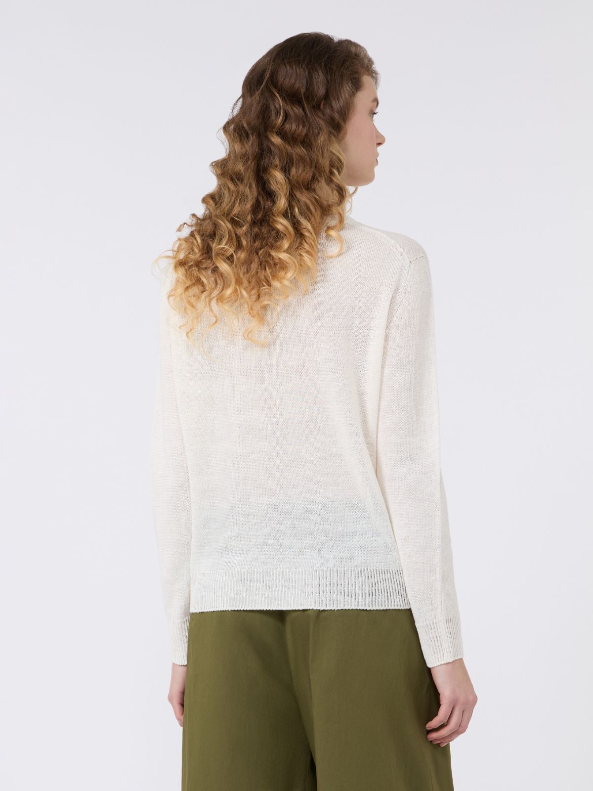 Linen yarn jumper - ECRU - Weekend - 3