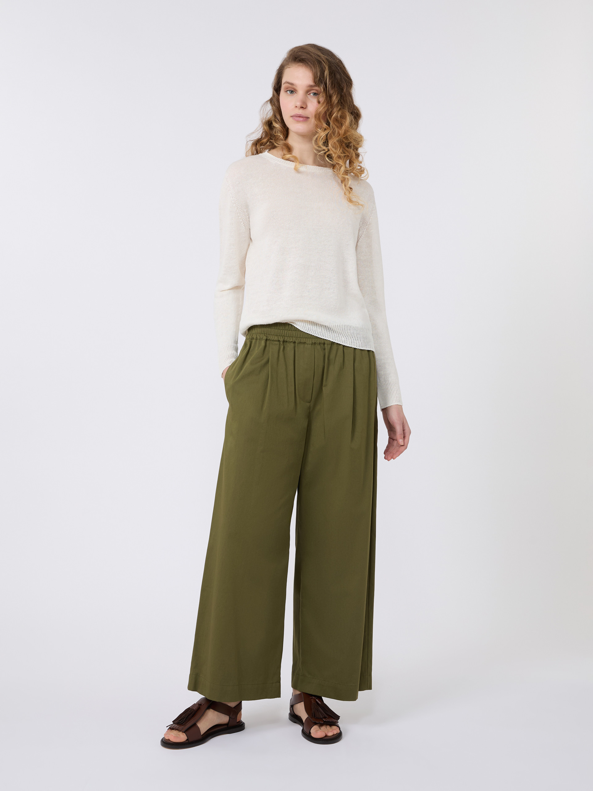 Linen yarn jumper - ECRU - Weekend Max Mara
