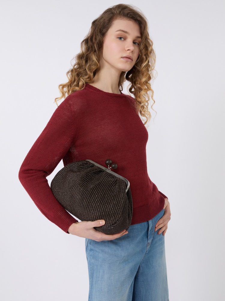 Linen yarn jumper - CHERRY - Weekend