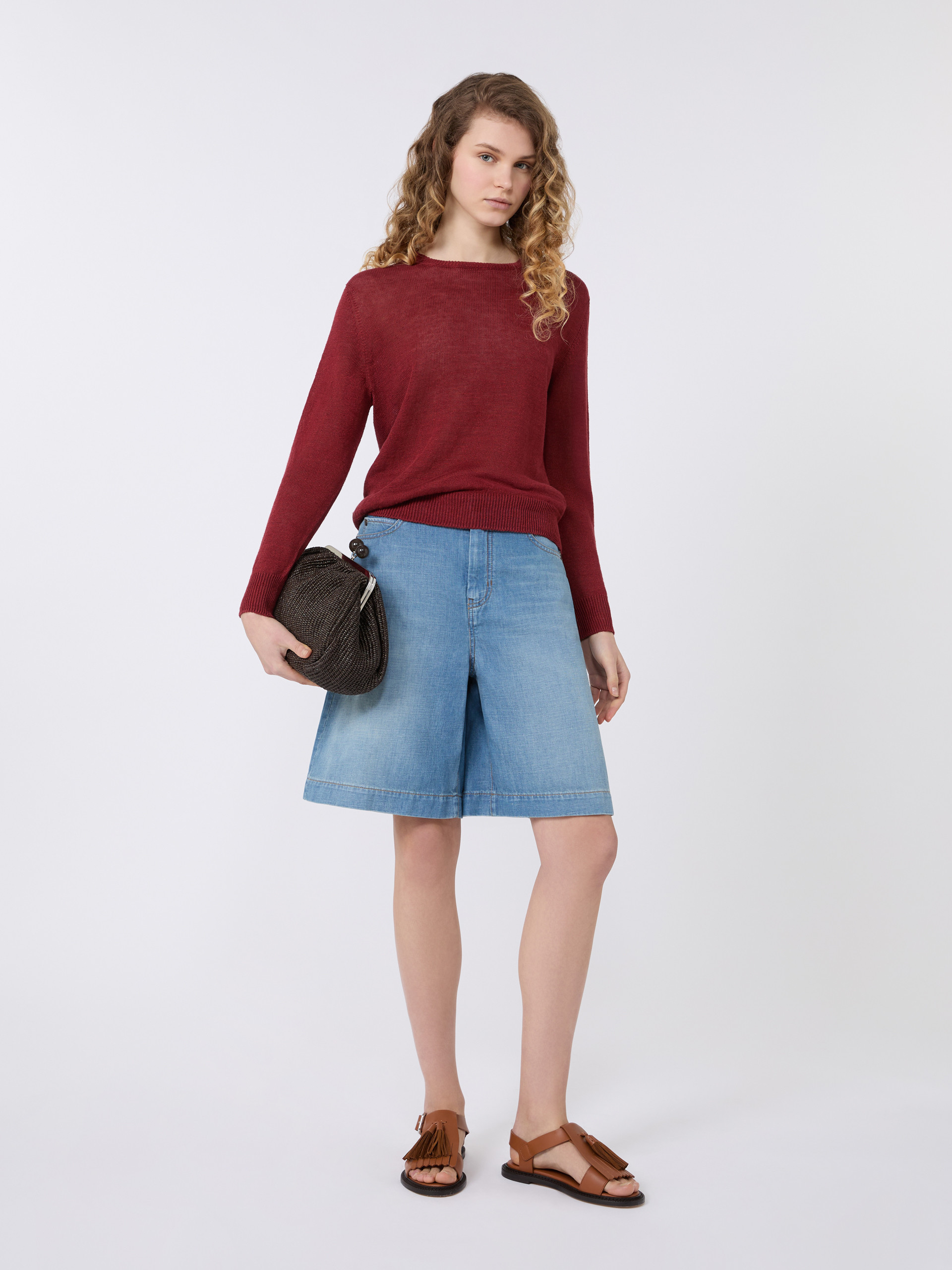 Linen yarn jumper - CHERRY - Weekend Max Mara