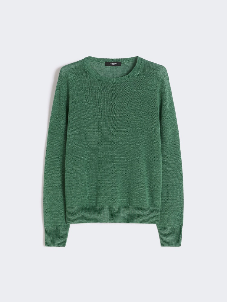 Linen yarn jumper - GREEN - Weekend - 6