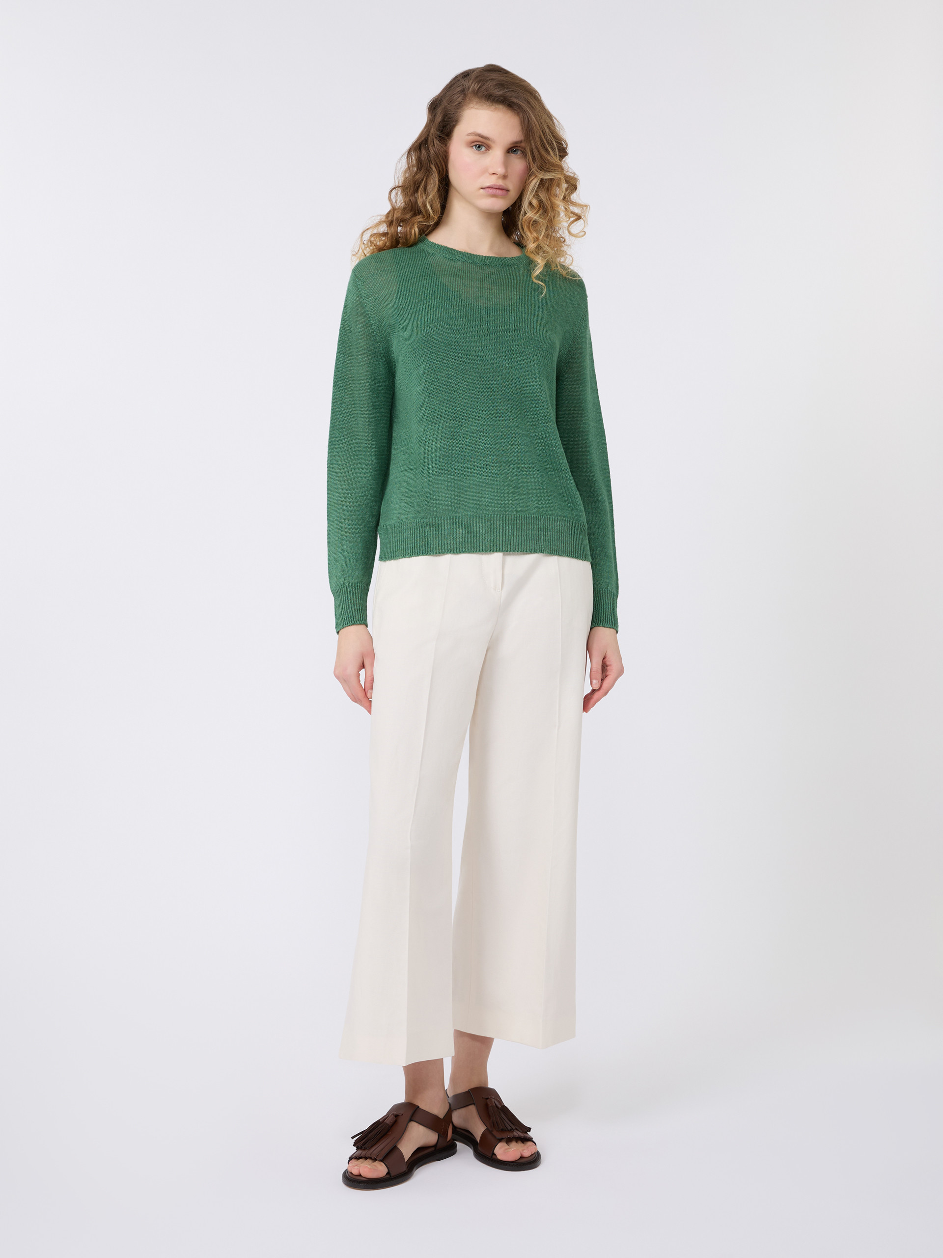 Linen yarn jumper - GREEN - Weekend Max Mara