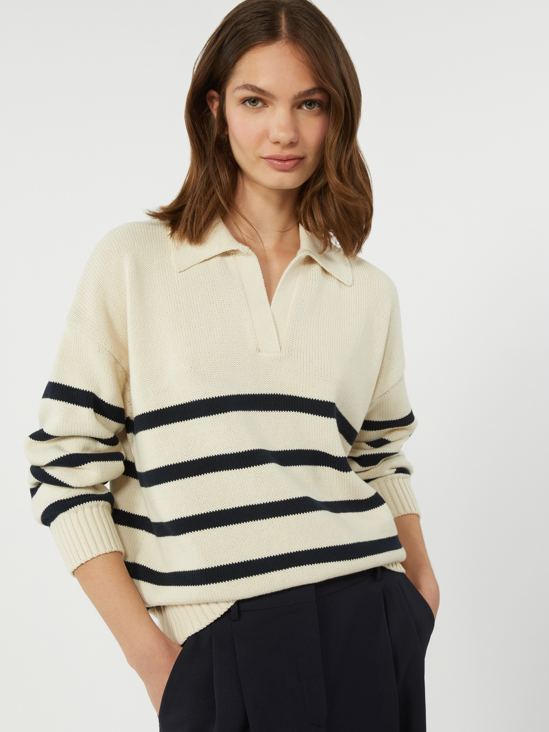 Cotton yarn jumper - NAVY - Weekend Max Mara - 4