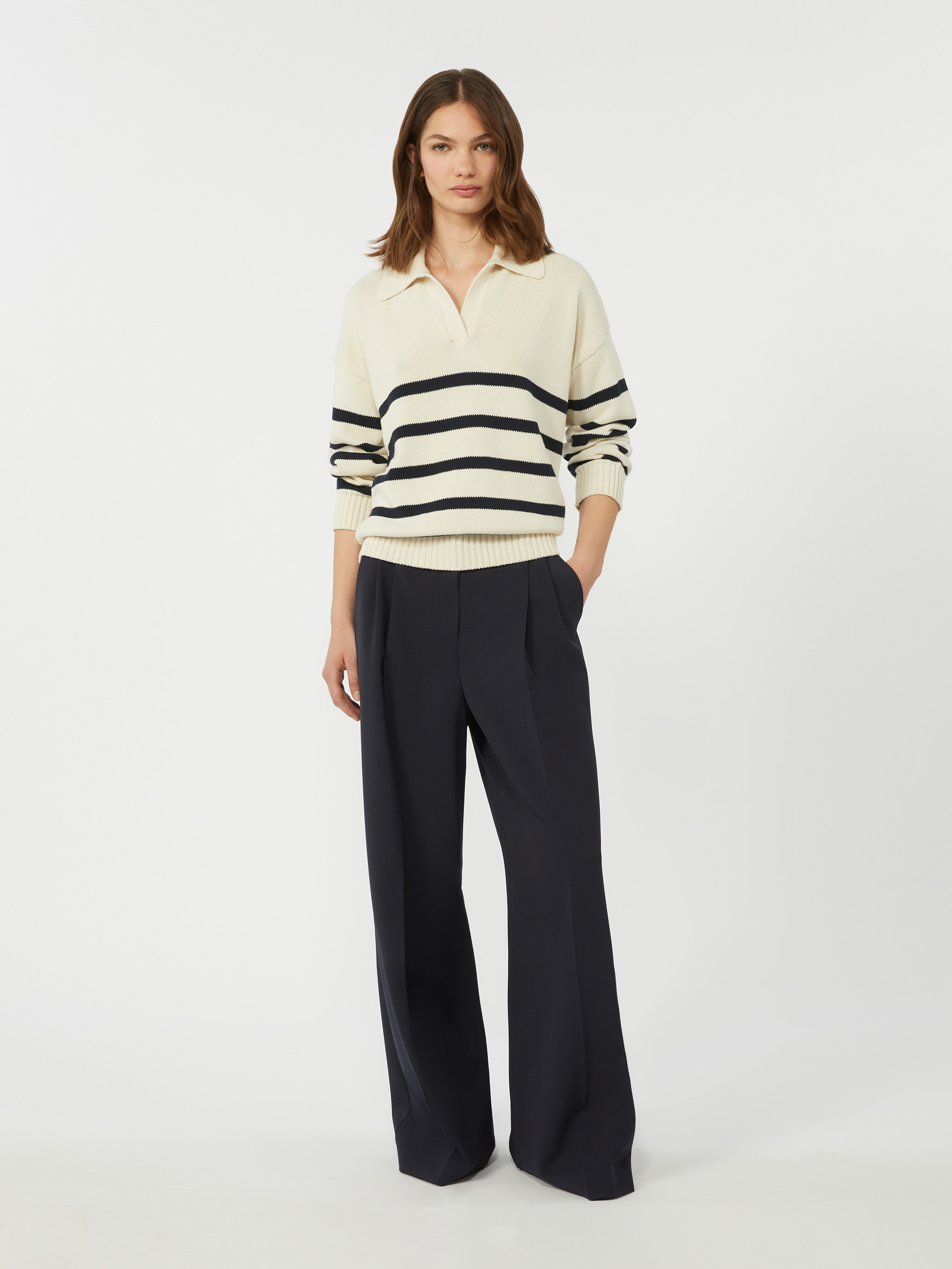 Cotton yarn jumper - NAVY - Weekend Max Mara