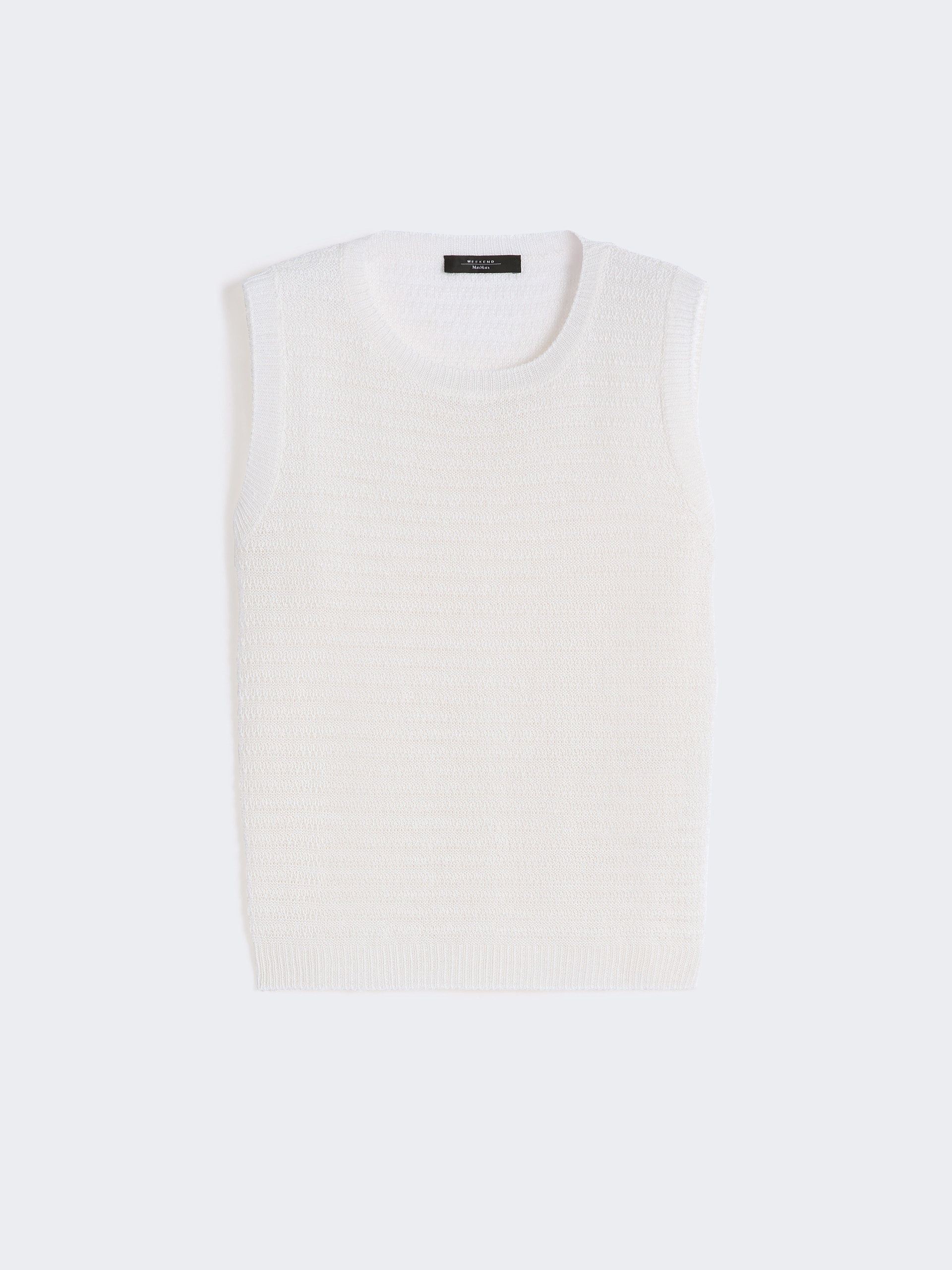 Linen yarn waistcoat - ECRU - Weekend Max Mara - 5