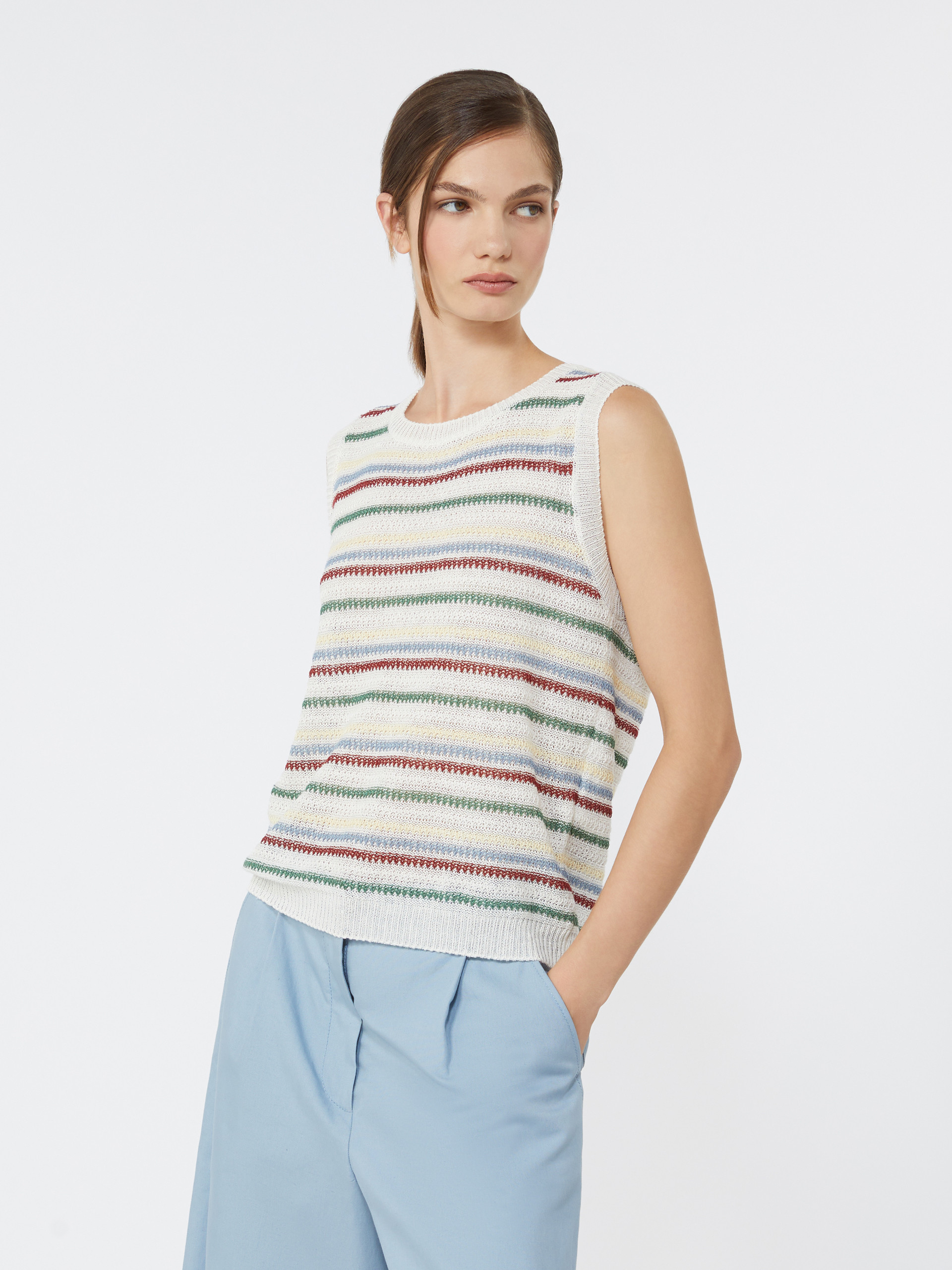 Linen yarn waistcoat - MULTICOLOUR - Weekend Max Mara - 4