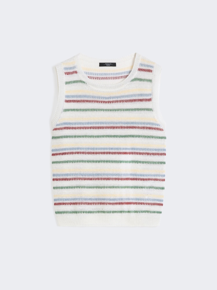 Linen yarn waistcoat - MULTICOLOUR - Weekend - 6
