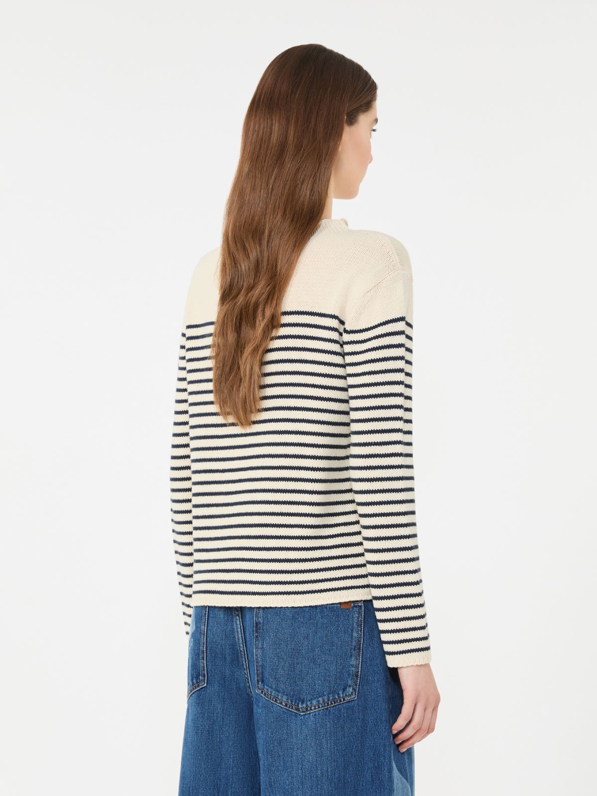 Relaxed-fit cotton sweater - NAVY - Weekend - 3
