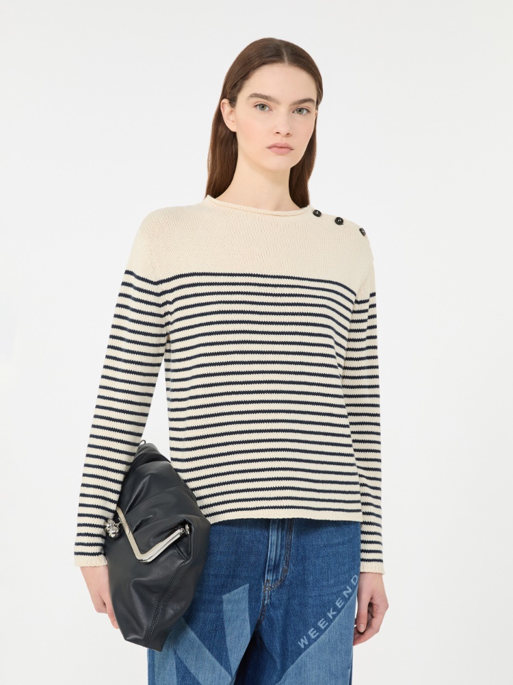 Relaxed-fit cotton sweater - NAVY - Weekend