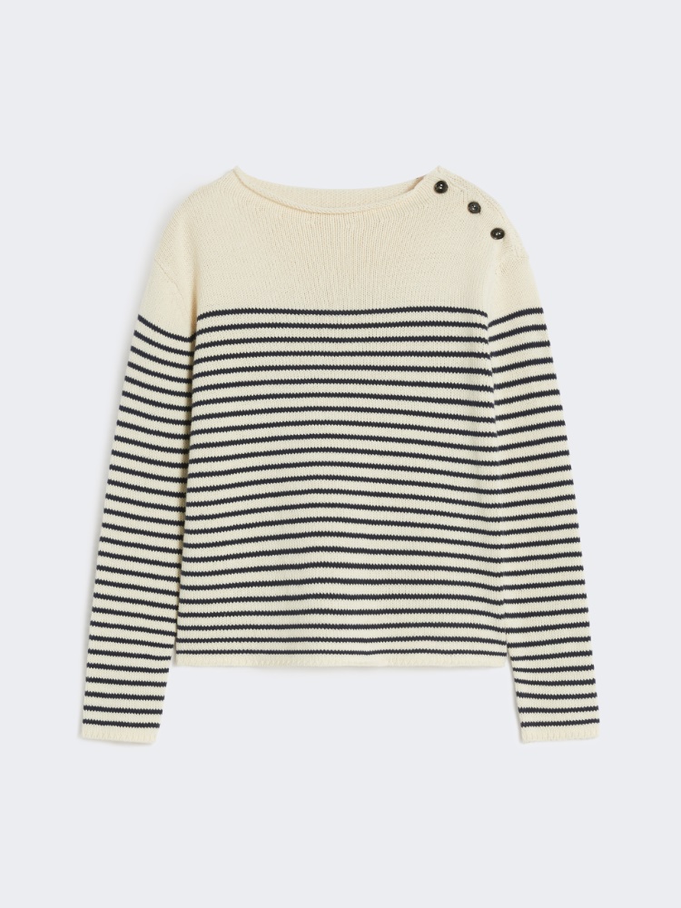 Relaxed-fit cotton sweater - NAVY - Weekend - 2