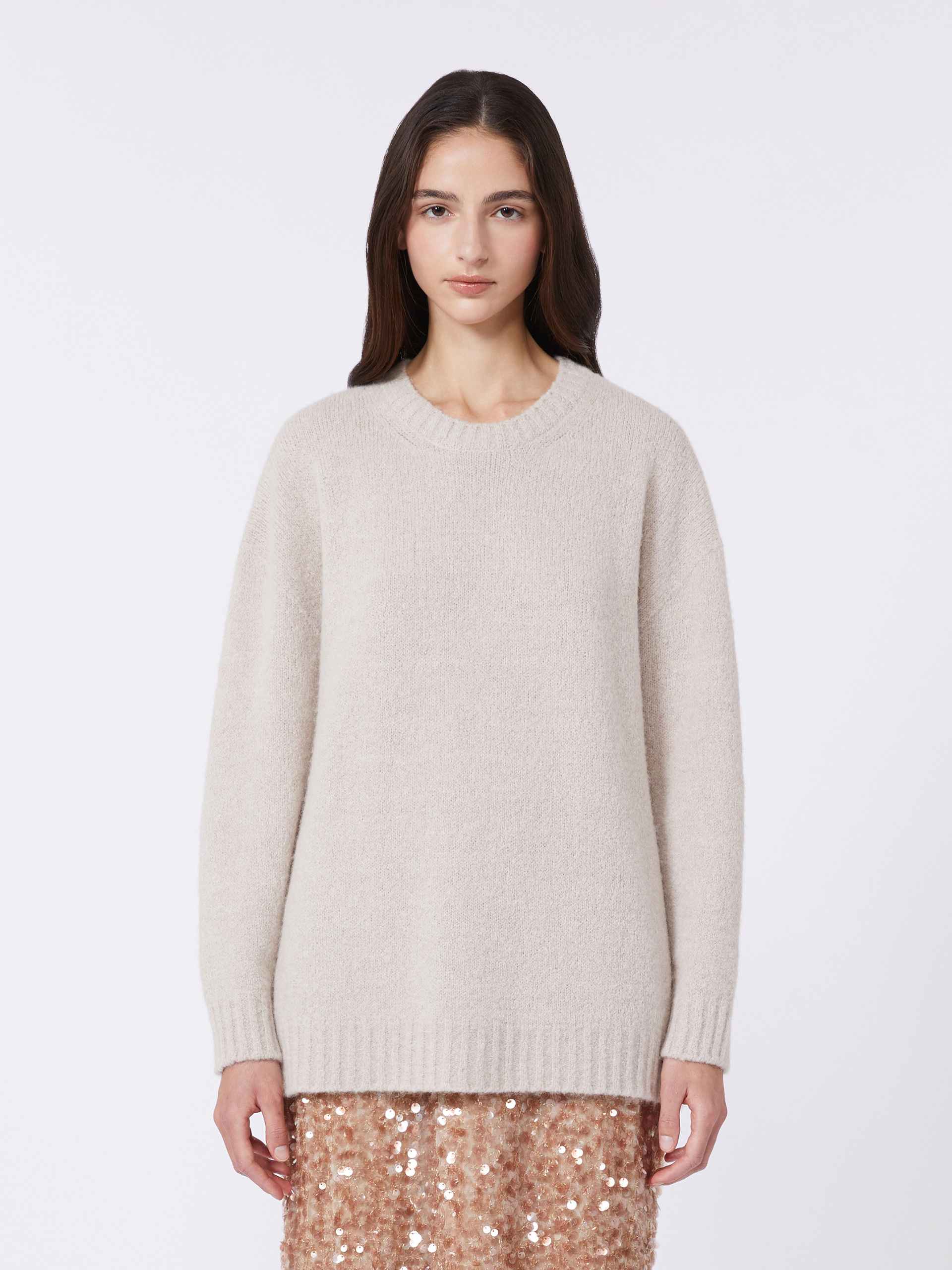 Oversized alpaca and cotton sweater - SAND - Weekend Max Mara - 2
