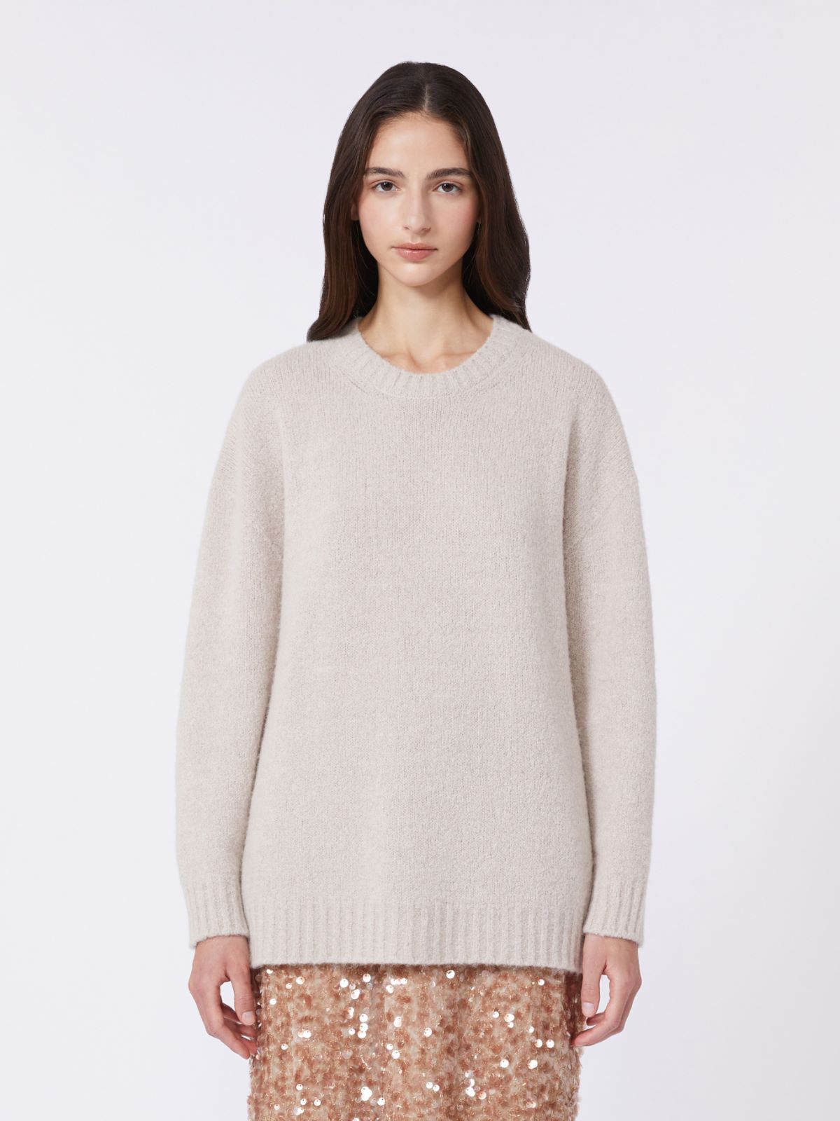 Oversized alpaca and cotton sweater - SAND - Weekend - 2