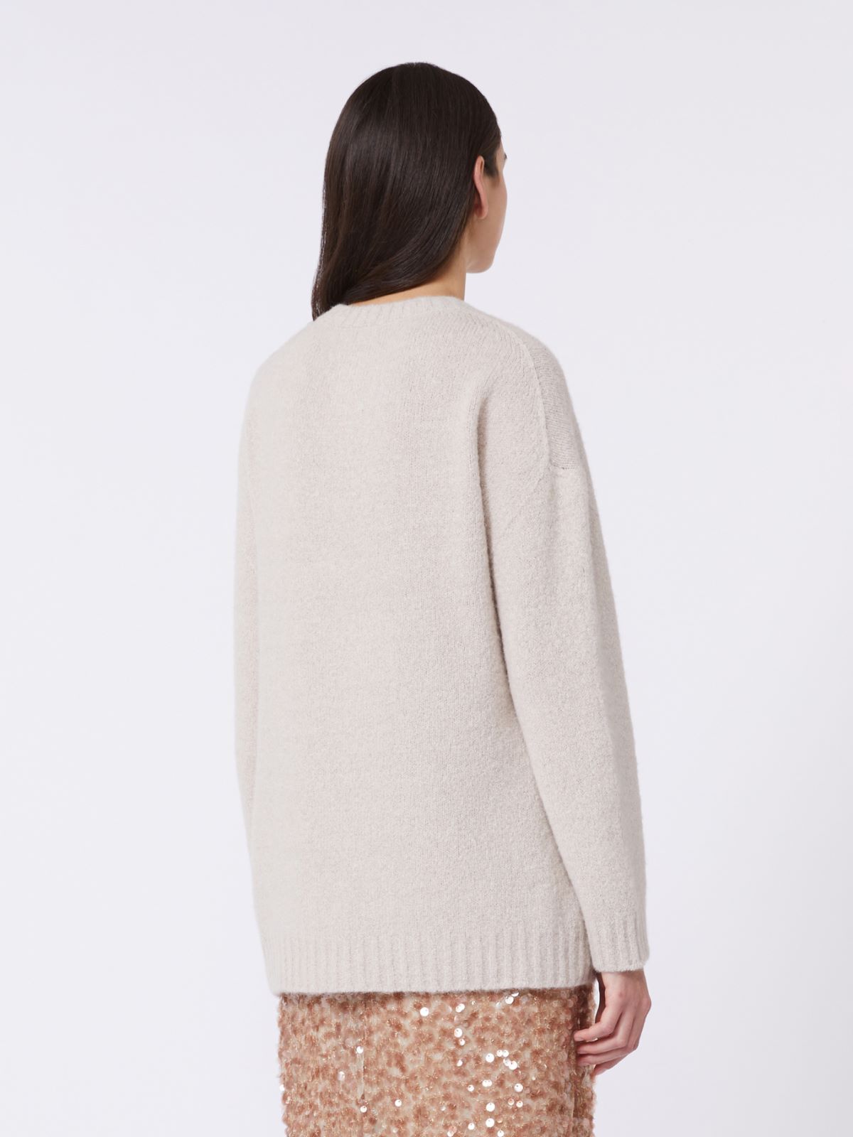Oversized alpaca and cotton sweater - SAND - Weekend - 3