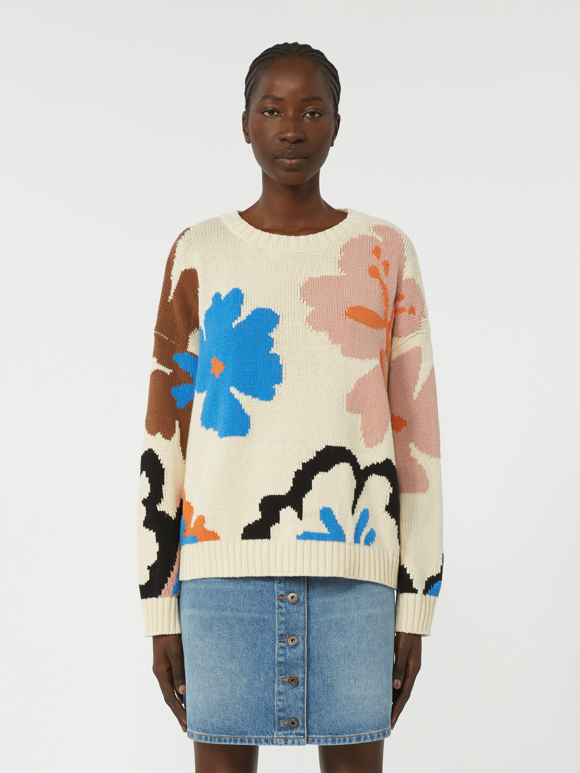 Patterned cotton crew-neck - MULTICOLOUR - Weekend Max Mara - 2