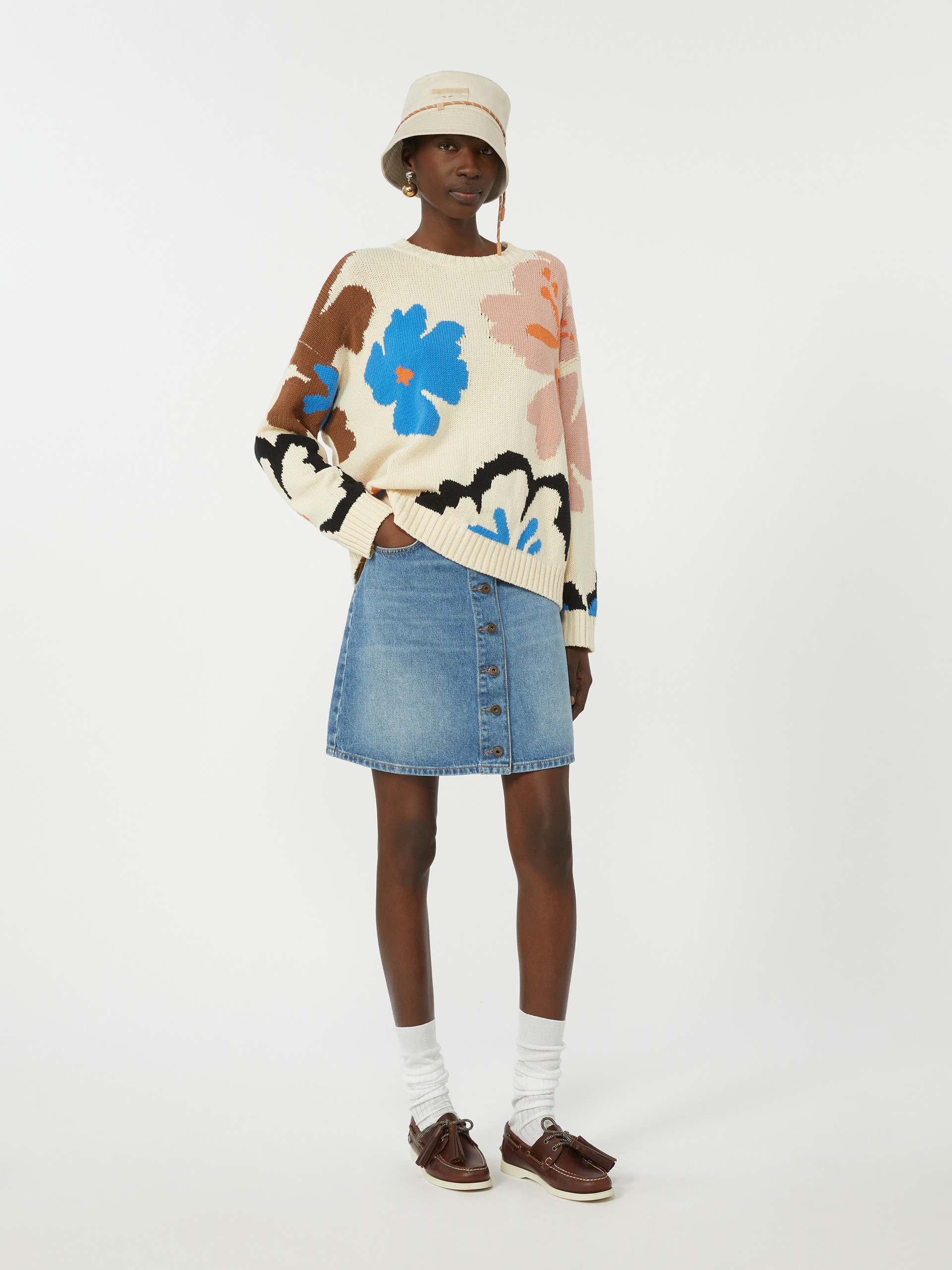 Patterned cotton crew-neck - MULTICOLOUR - Weekend Max Mara