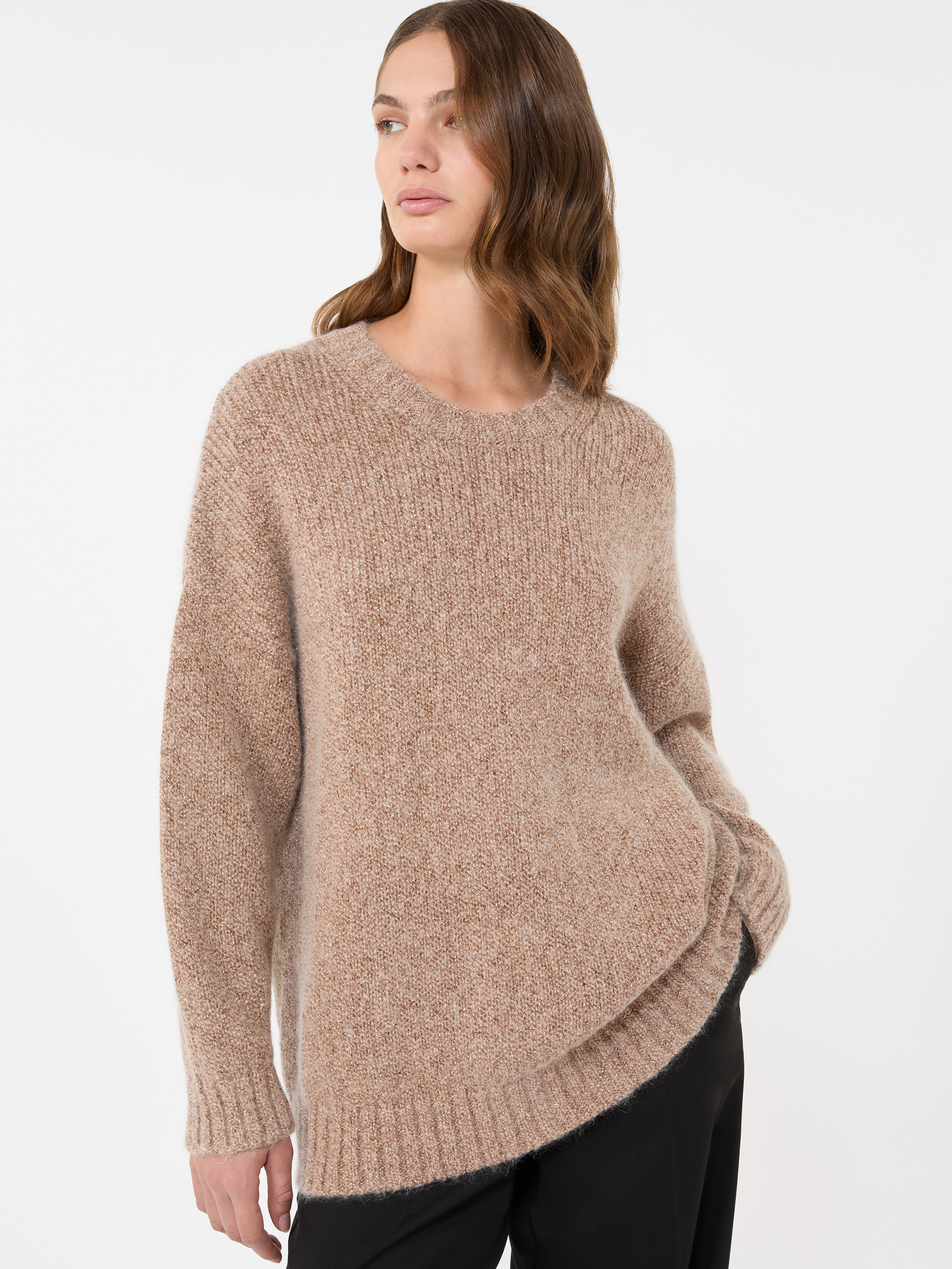 Oversized mohair and lurex sweater - COPPER - Weekend Max Mara - 4