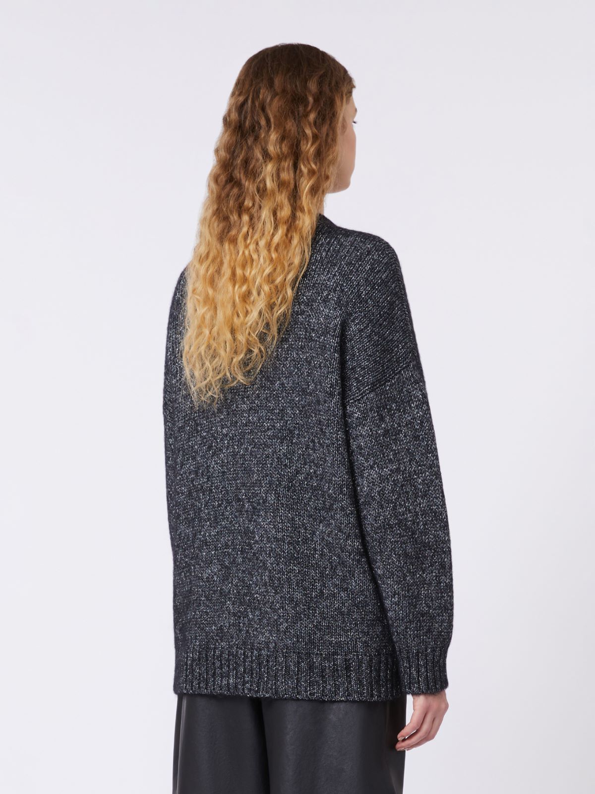 Oversized mohair and lurex sweater - DARK GREY - Weekend - 3