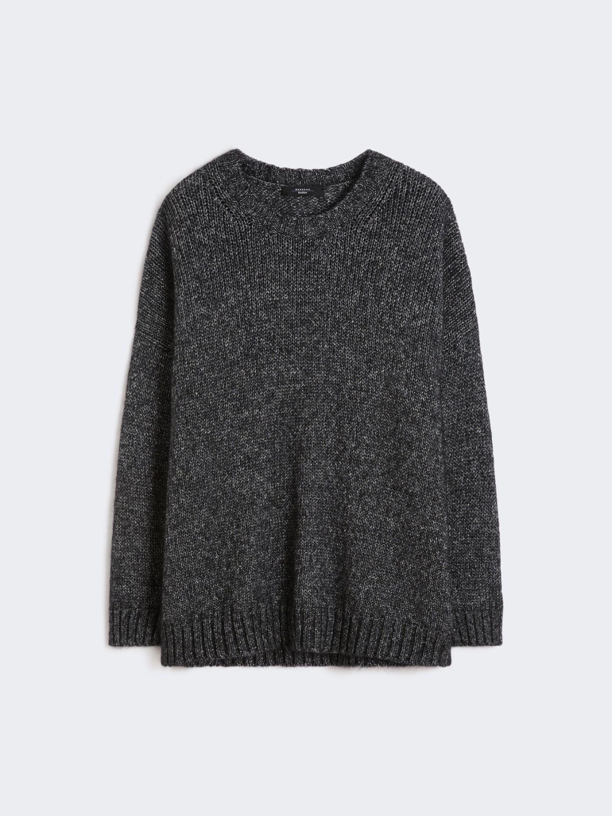 Oversized mohair and lurex sweater - DARK GREY - Weekend - 5