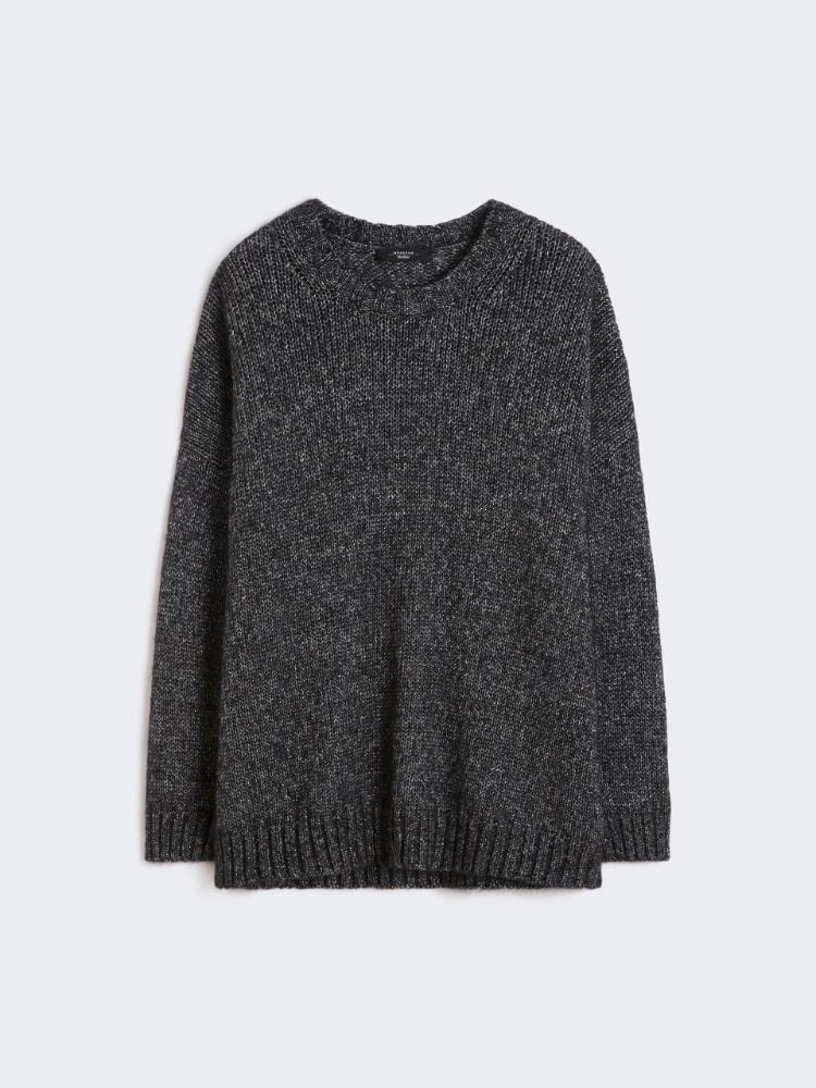 Oversized mohair and lurex sweater - DARK GREY - Weekend - 6