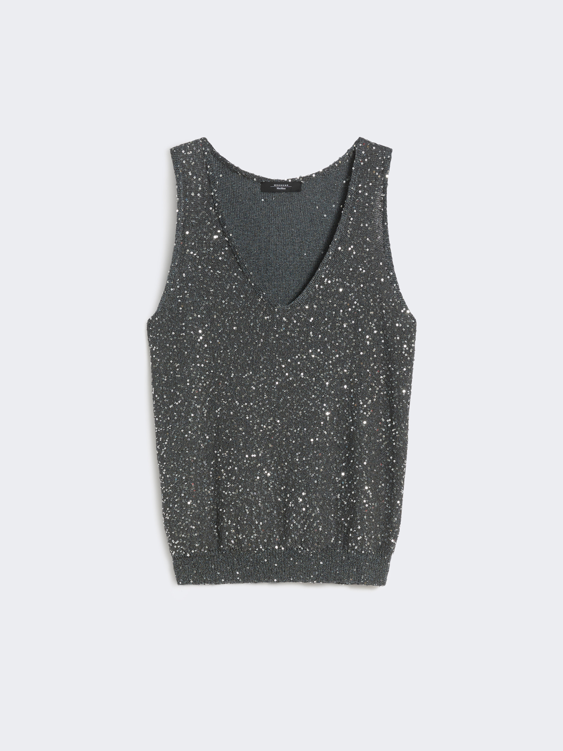 Sleeveless jumper with sequins - DARK GREY - Weekend Max Mara - 5