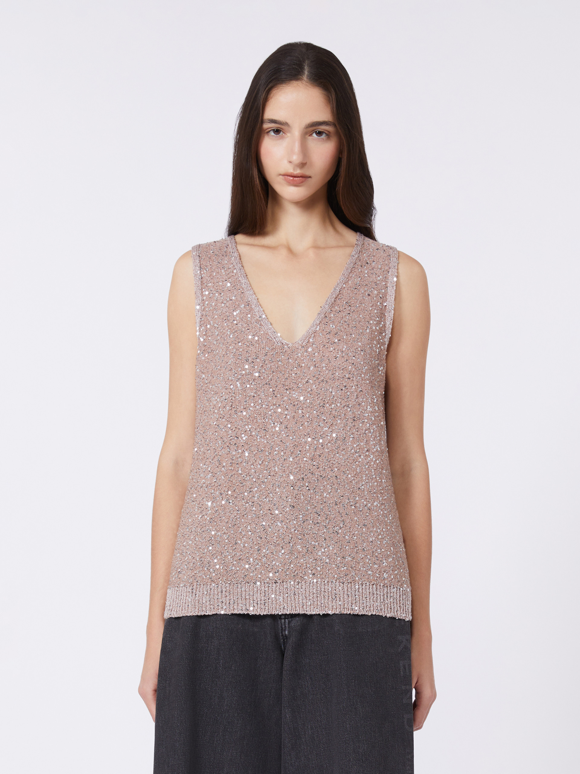 Sleeveless jumper with sequins - ANTIQUE ROSE - Weekend Max Mara - 2