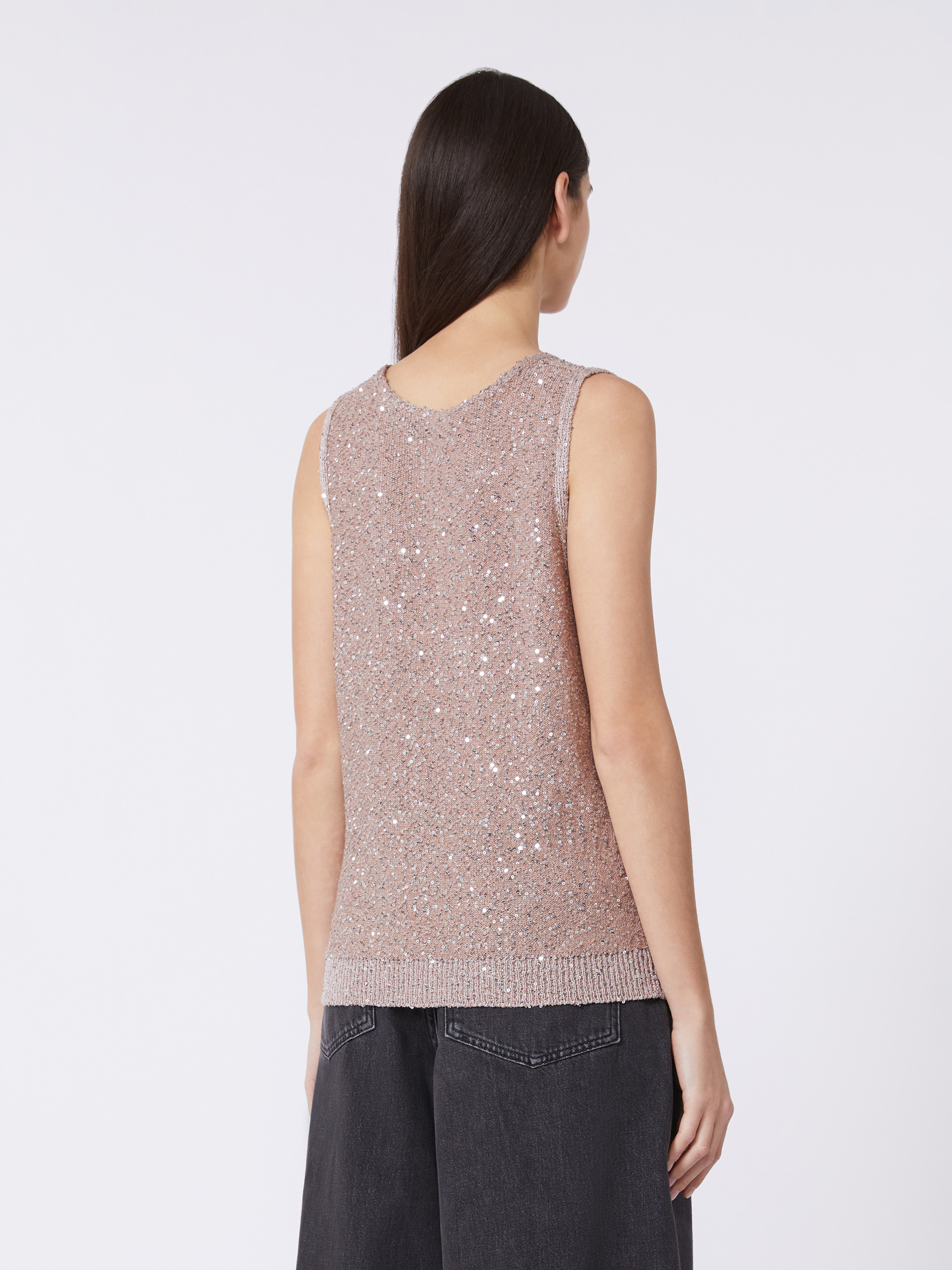 Sleeveless jumper with sequins - ANTIQUE ROSE - Weekend Max Mara - 3