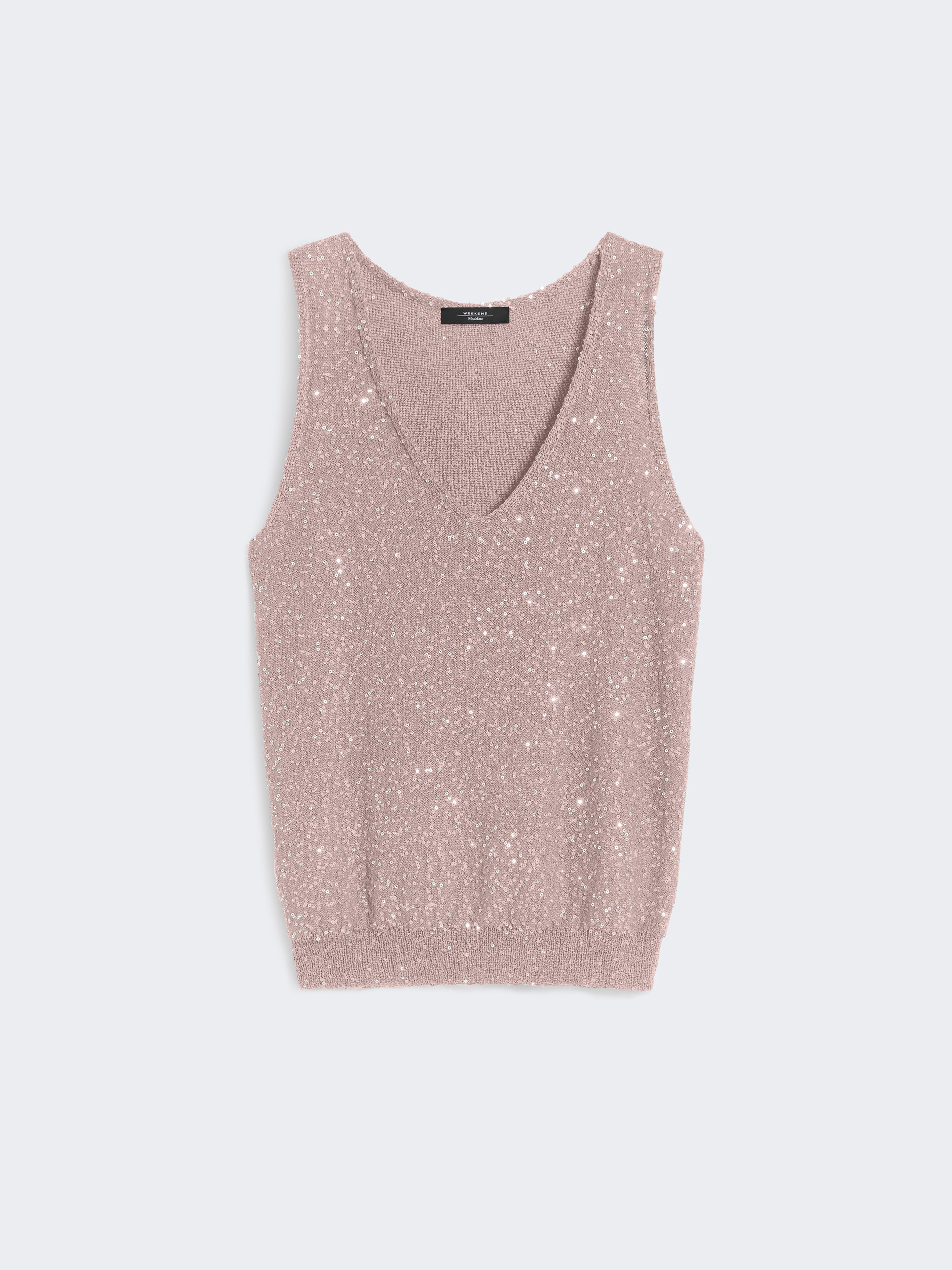 Sleeveless jumper with sequins - ANTIQUE ROSE - Weekend Max Mara - 5