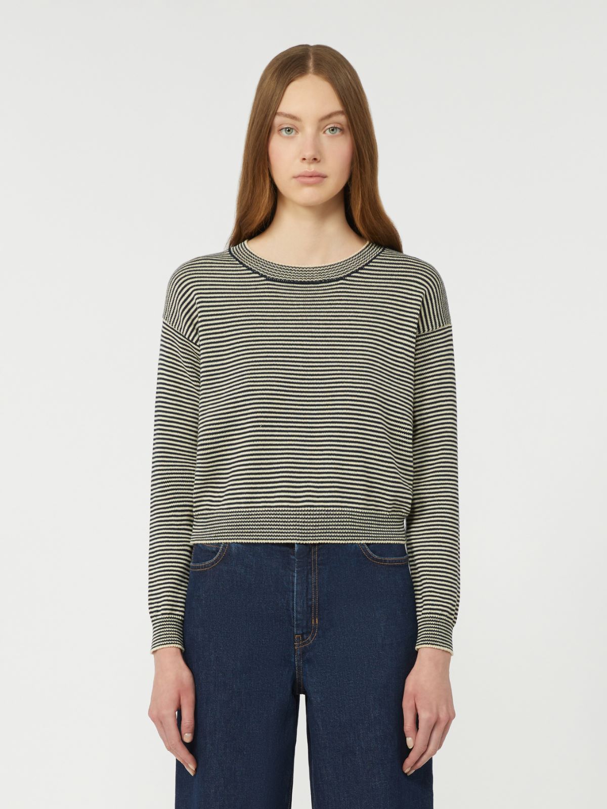 Cotton crew-neck sweater - NAVY - Weekend - 2