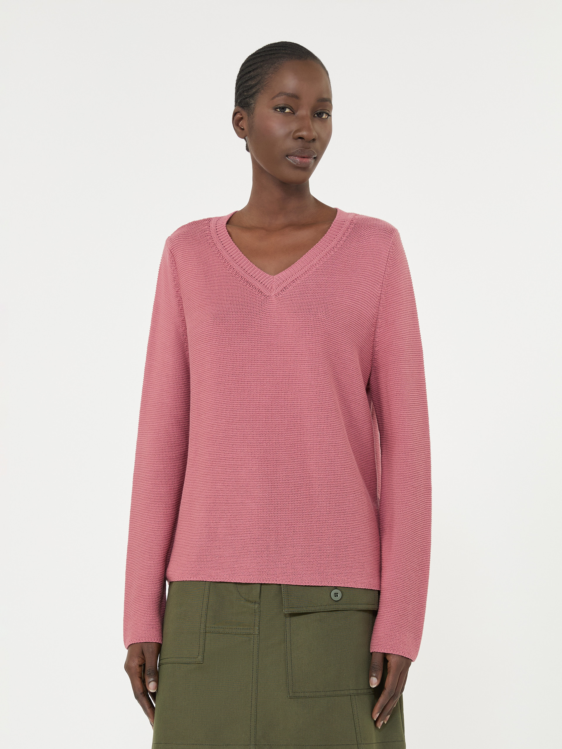 Cotton boxy sweater - ANTIQUE ROSE - Weekend Max Mara - 2
