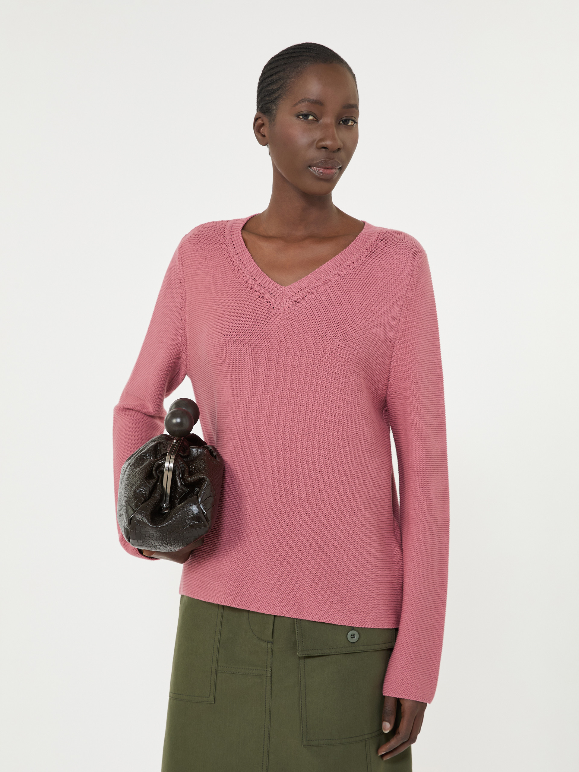 Cotton boxy sweater - ANTIQUE ROSE - Weekend Max Mara - 4