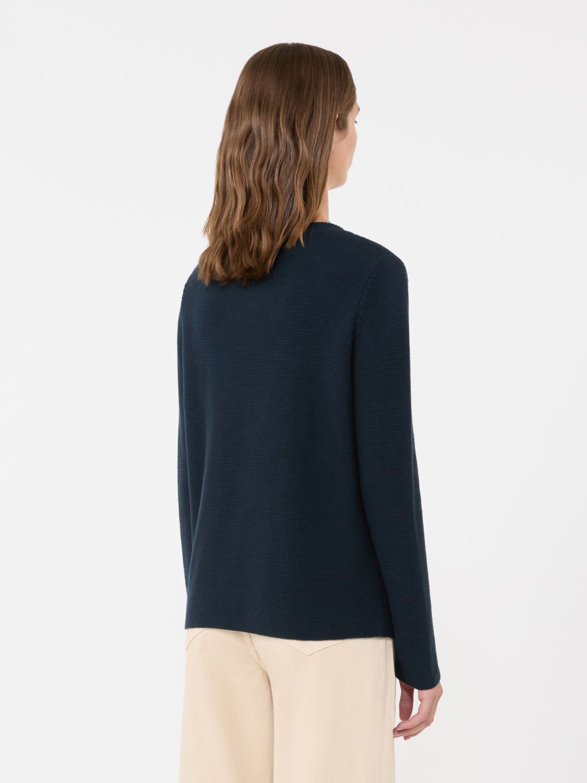 Cotton boxy sweater - NAVY - Weekend - 3