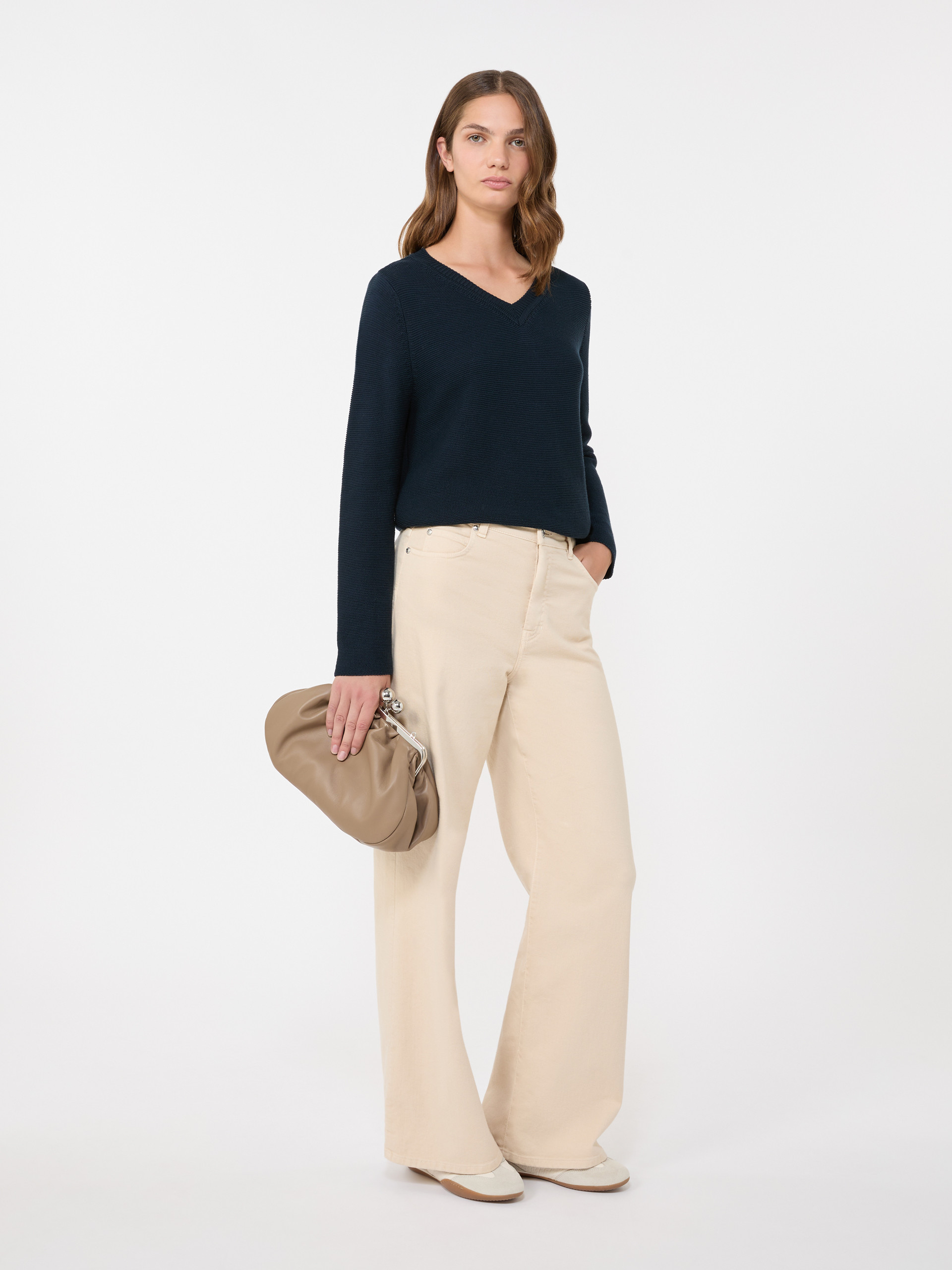 Cotton boxy sweater - NAVY - Weekend Max Mara