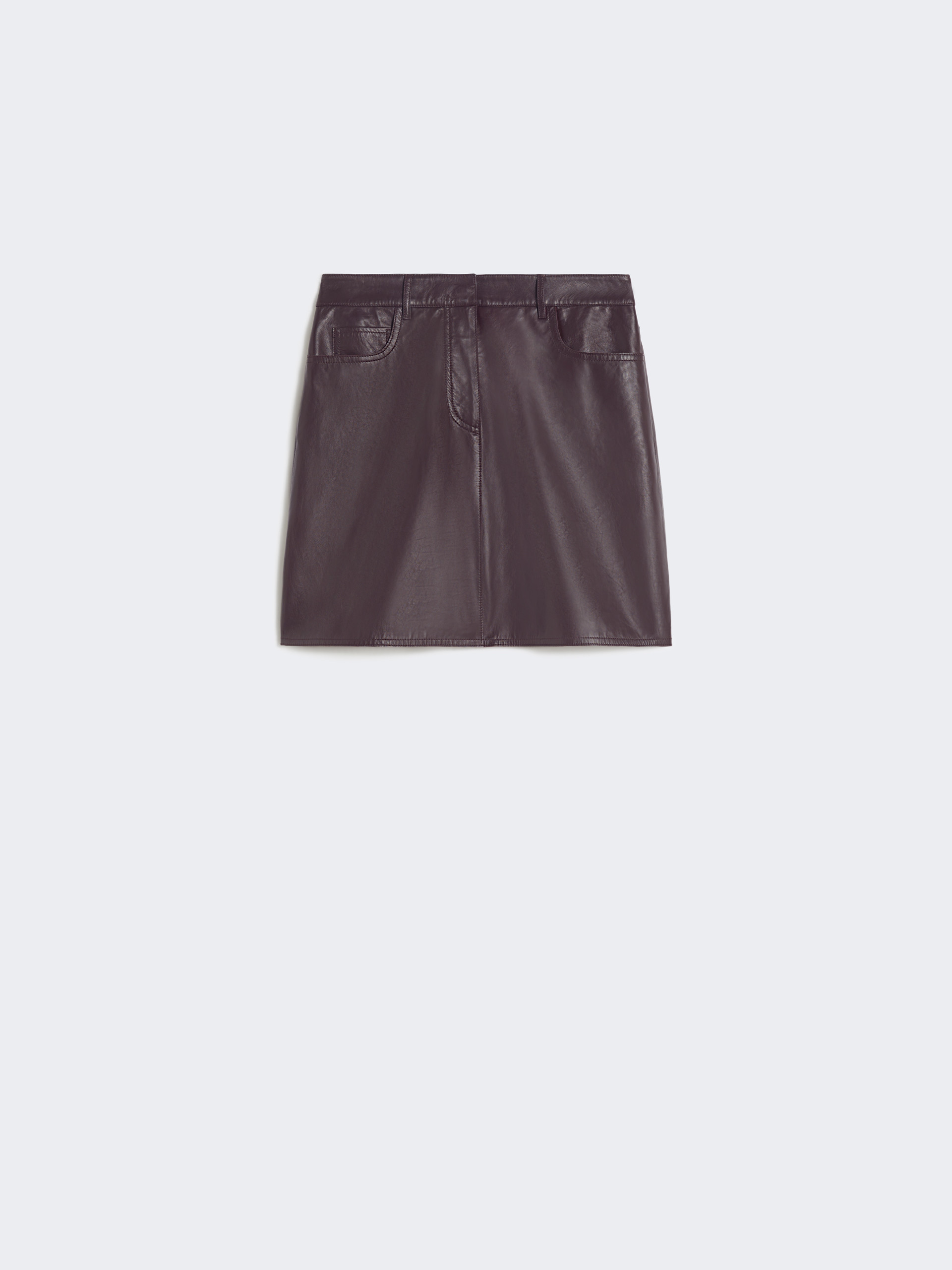 Short leather skirt - BORDEAUX - Weekend Max Mara - 4