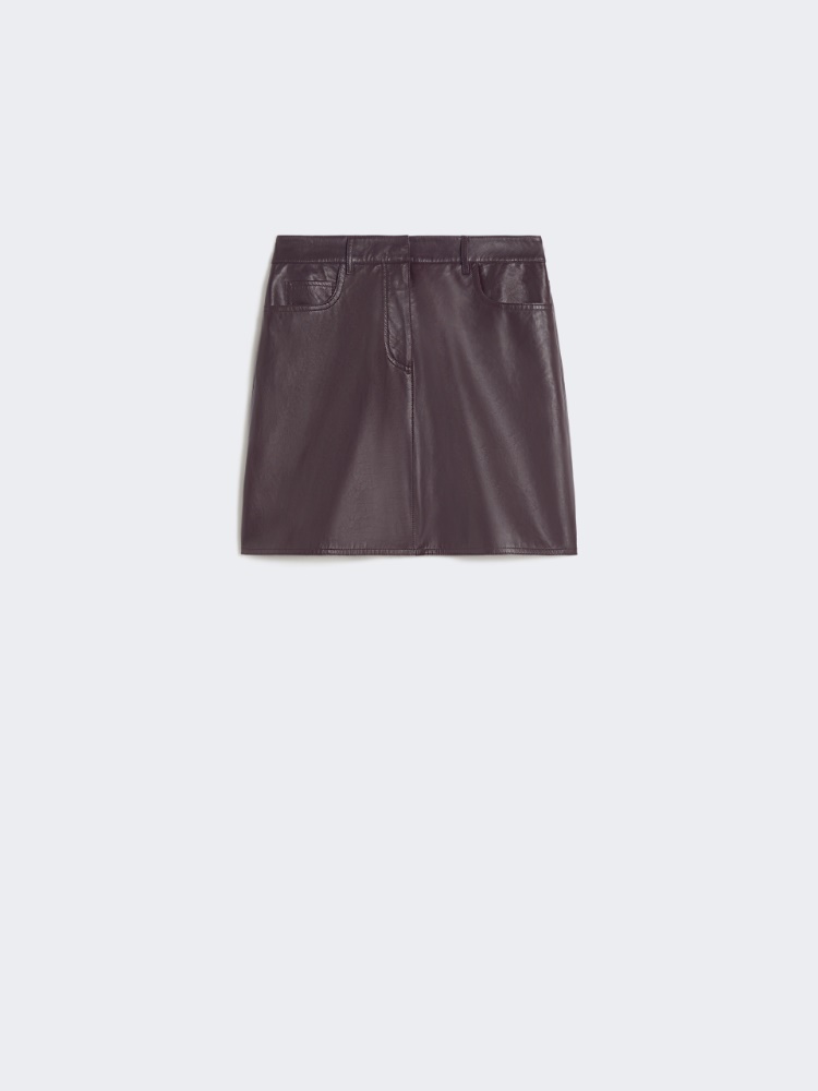Short leather skirt - BORDEAUX - Weekend - 5